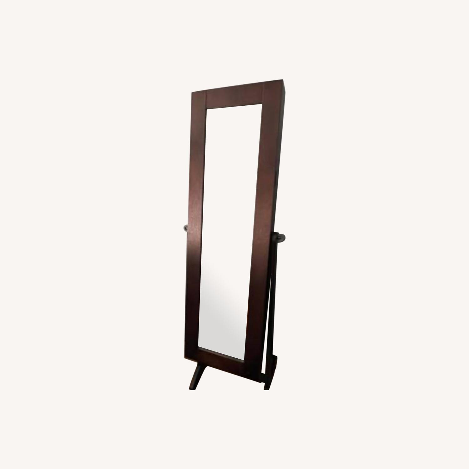 Floor Mirror Jewelry Storage and Armoire AptDeco