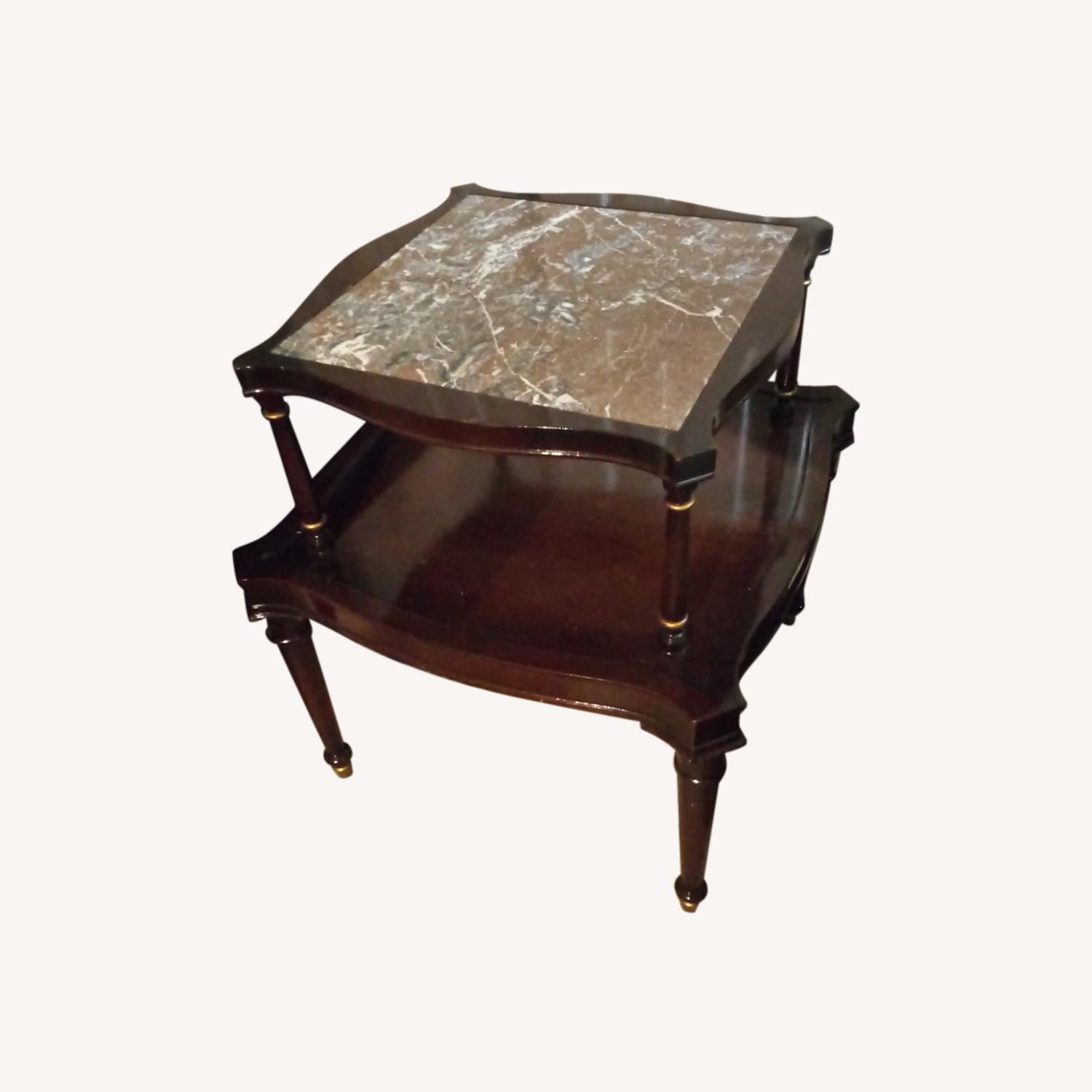 Granite Inlaid Side Table - image-0