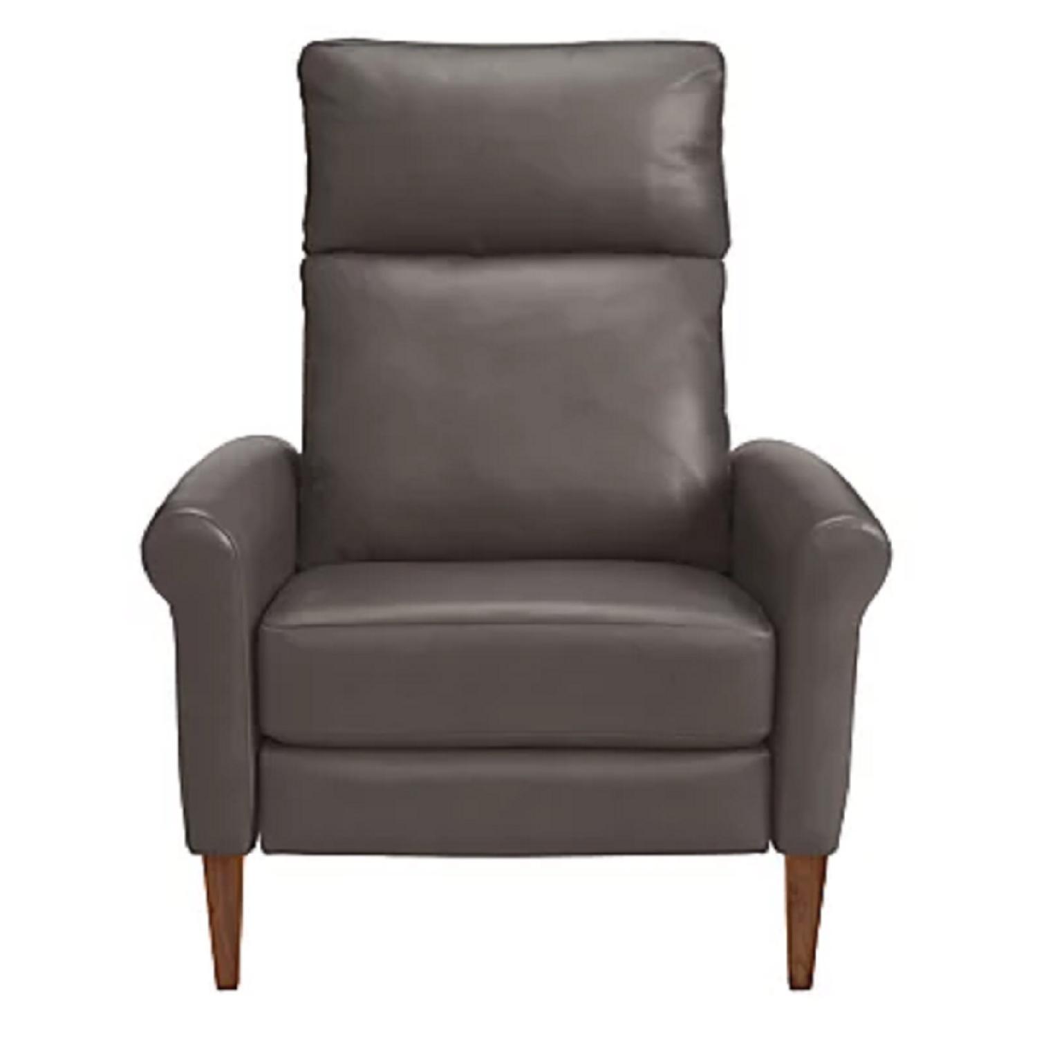 Room & Board Grey Urbino Leather Recliner - image-4