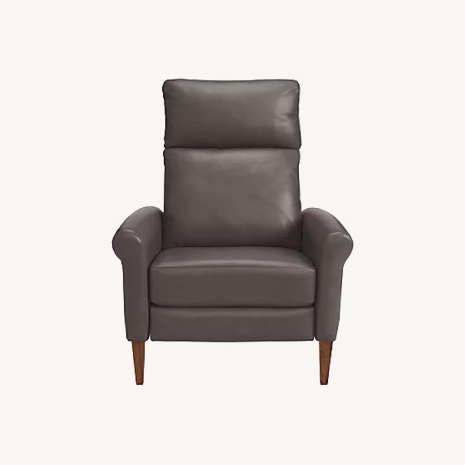 Room & Board Grey Urbino Leather Recliner - image-0