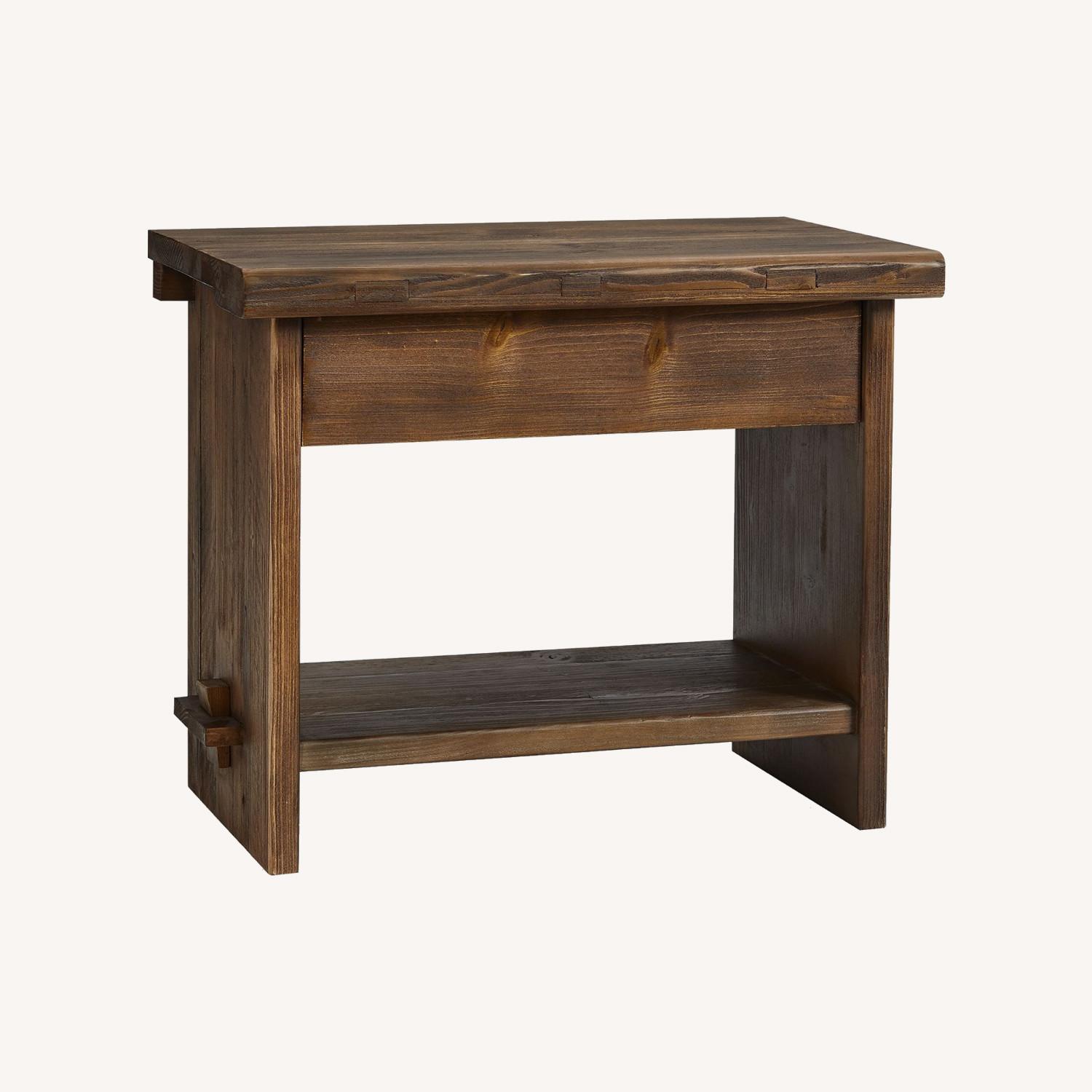 Pottery Barn North 28" Reclaimed Wood Nightstand - image-0