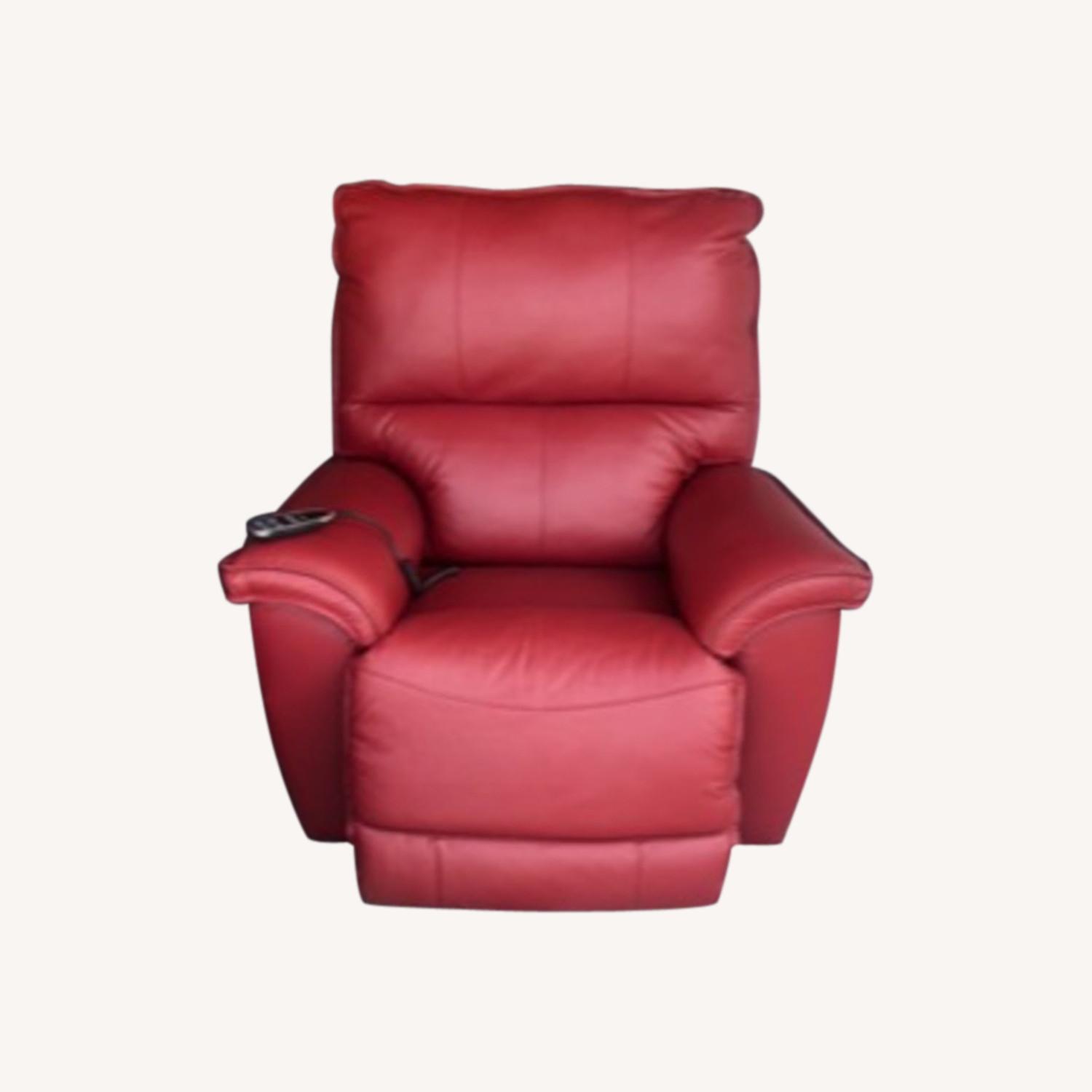 LaZBoy Leather Power Rocking Recliner AptDeco