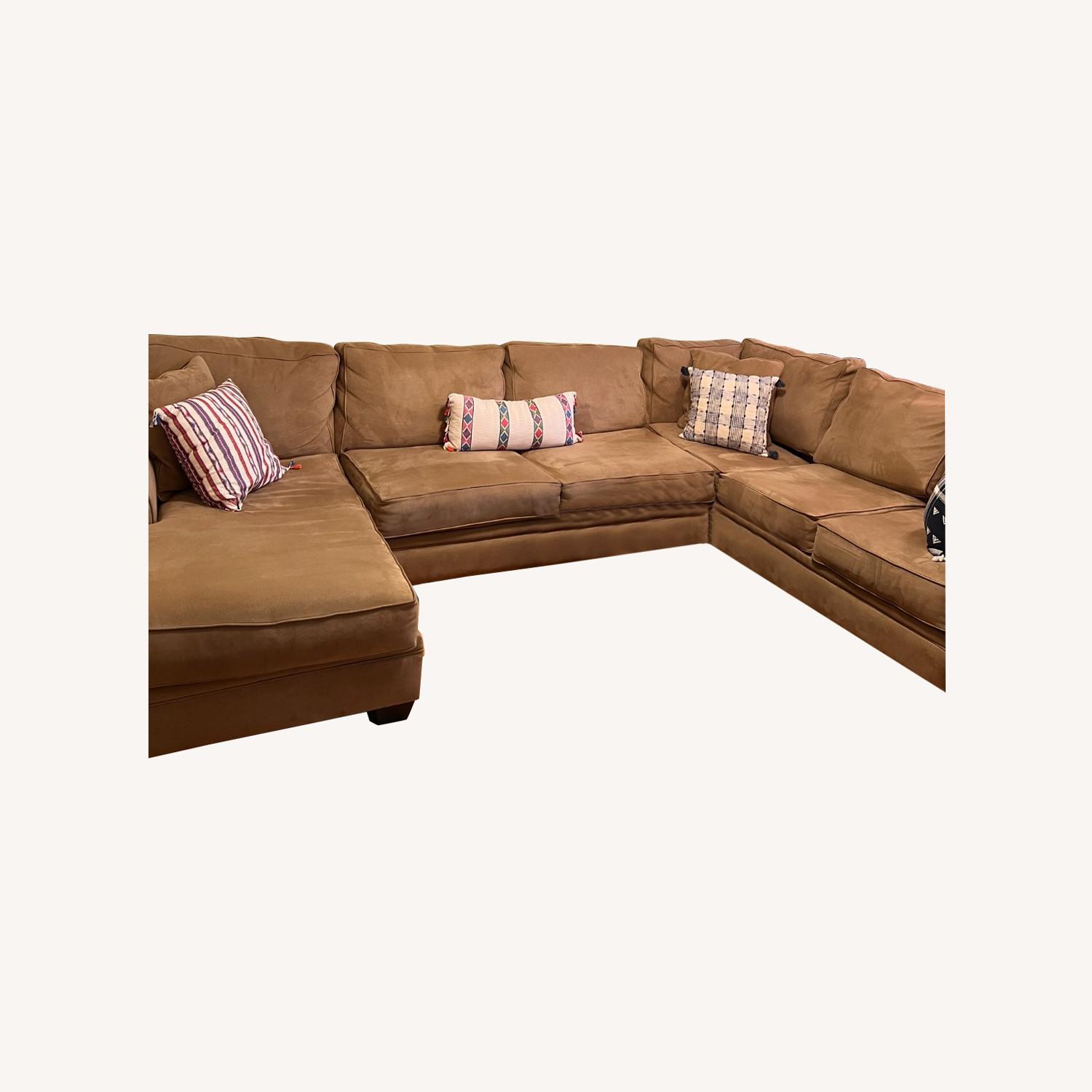 Macy's Sectional Couch with Chaise, Super Comfortable - image-0