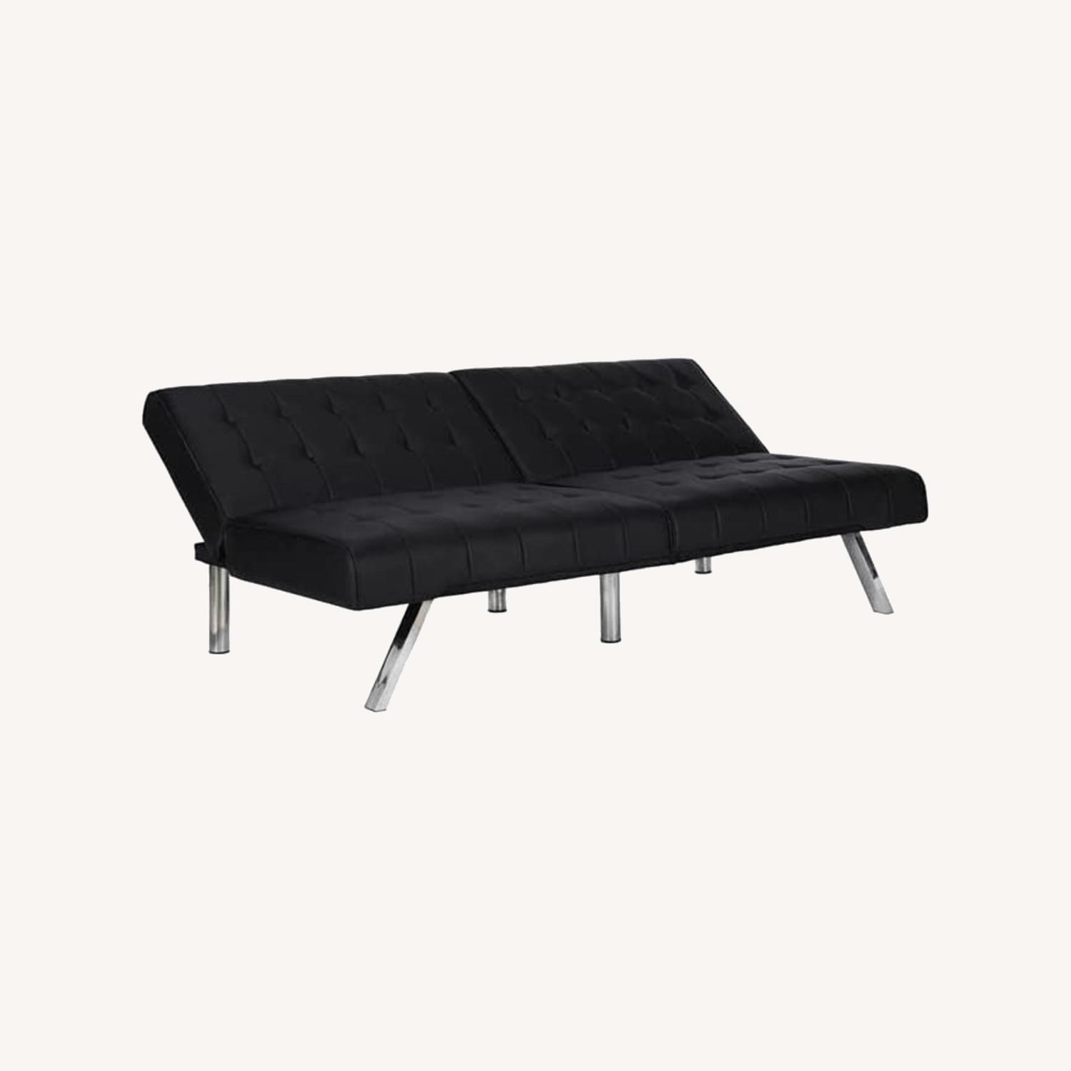 DHP Emily Sectional Futon Sofa with Chaise Lounger AptDeco