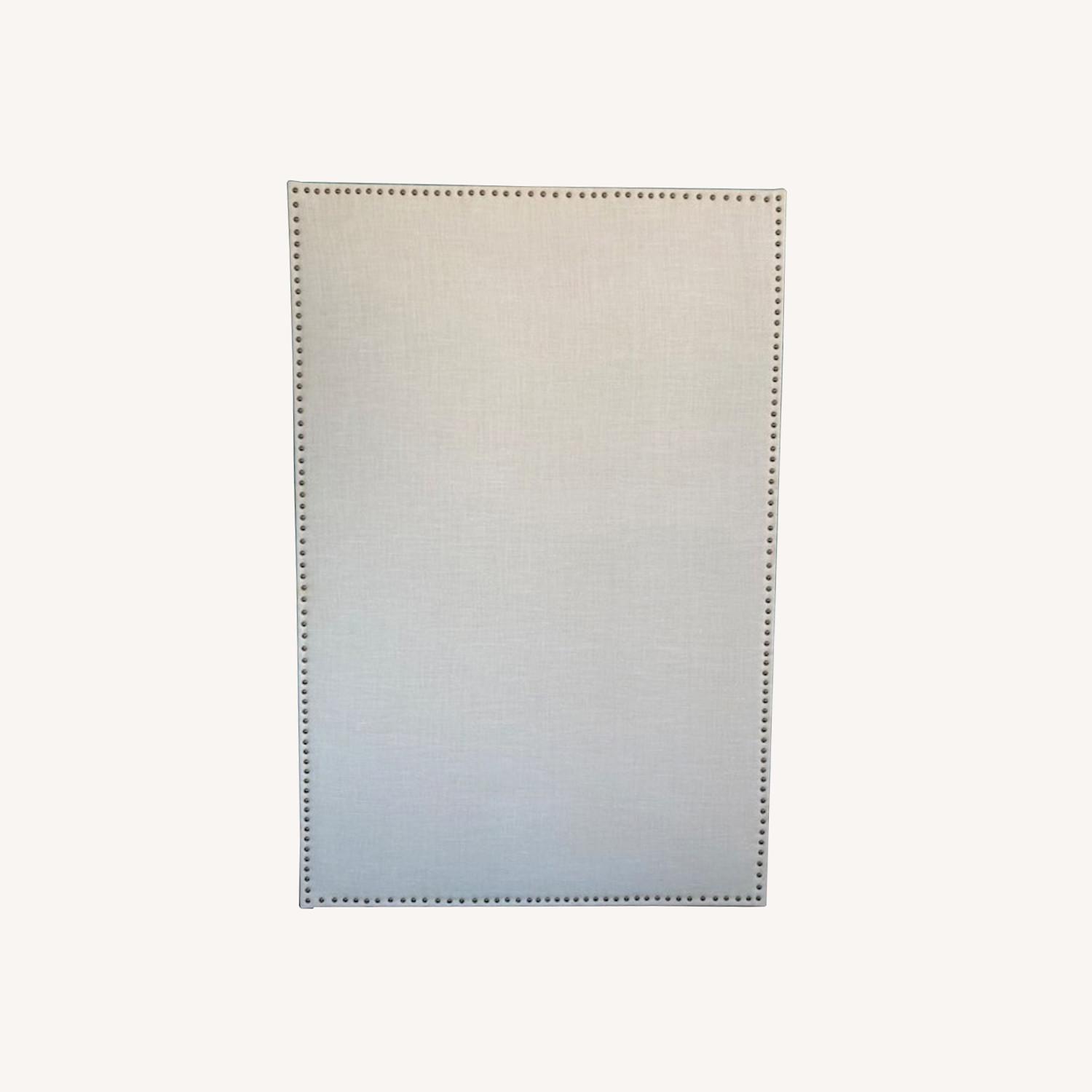 RH Classic Linen Memory Board, Brushed Brass nails AptDeco