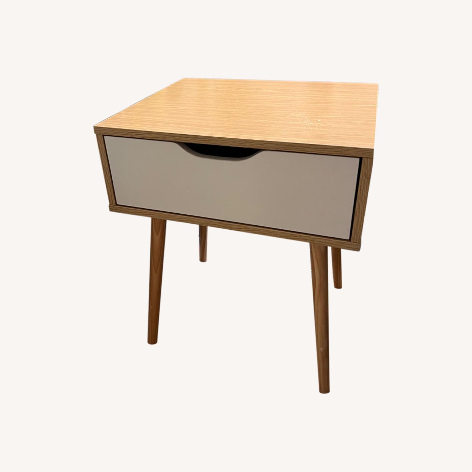 Wayfair Oak and White Nightstand AptDeco