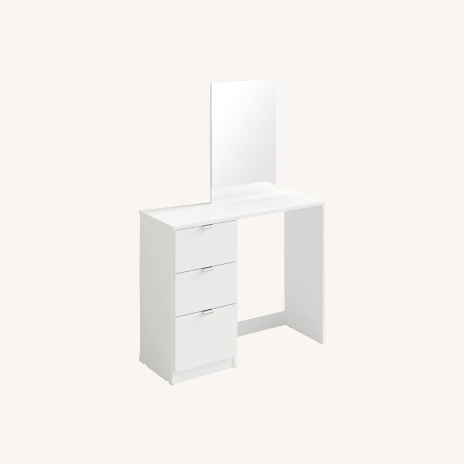 White Vanity With Storage AptDeco