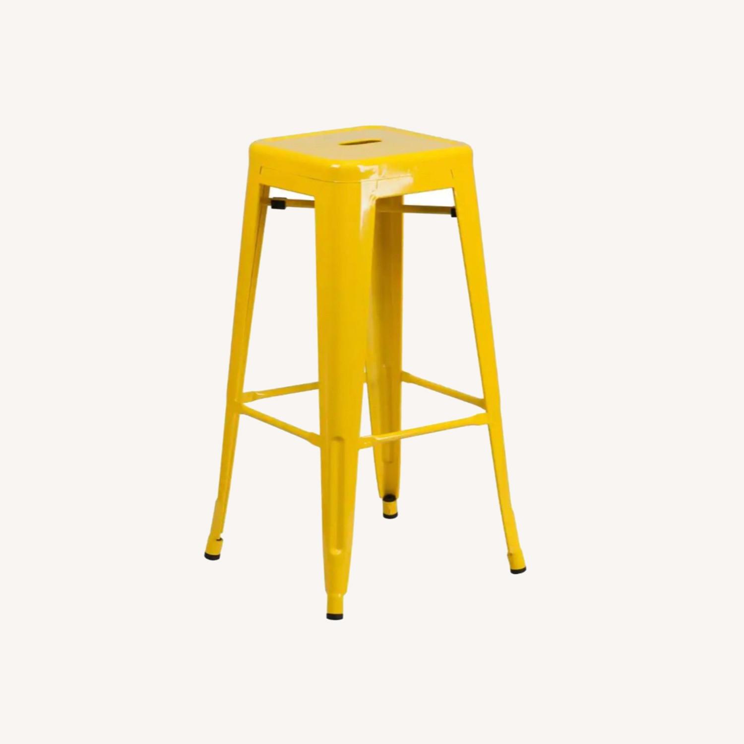 Yellow Target Carlisle Metal Barstools, Set of 2 - image-0