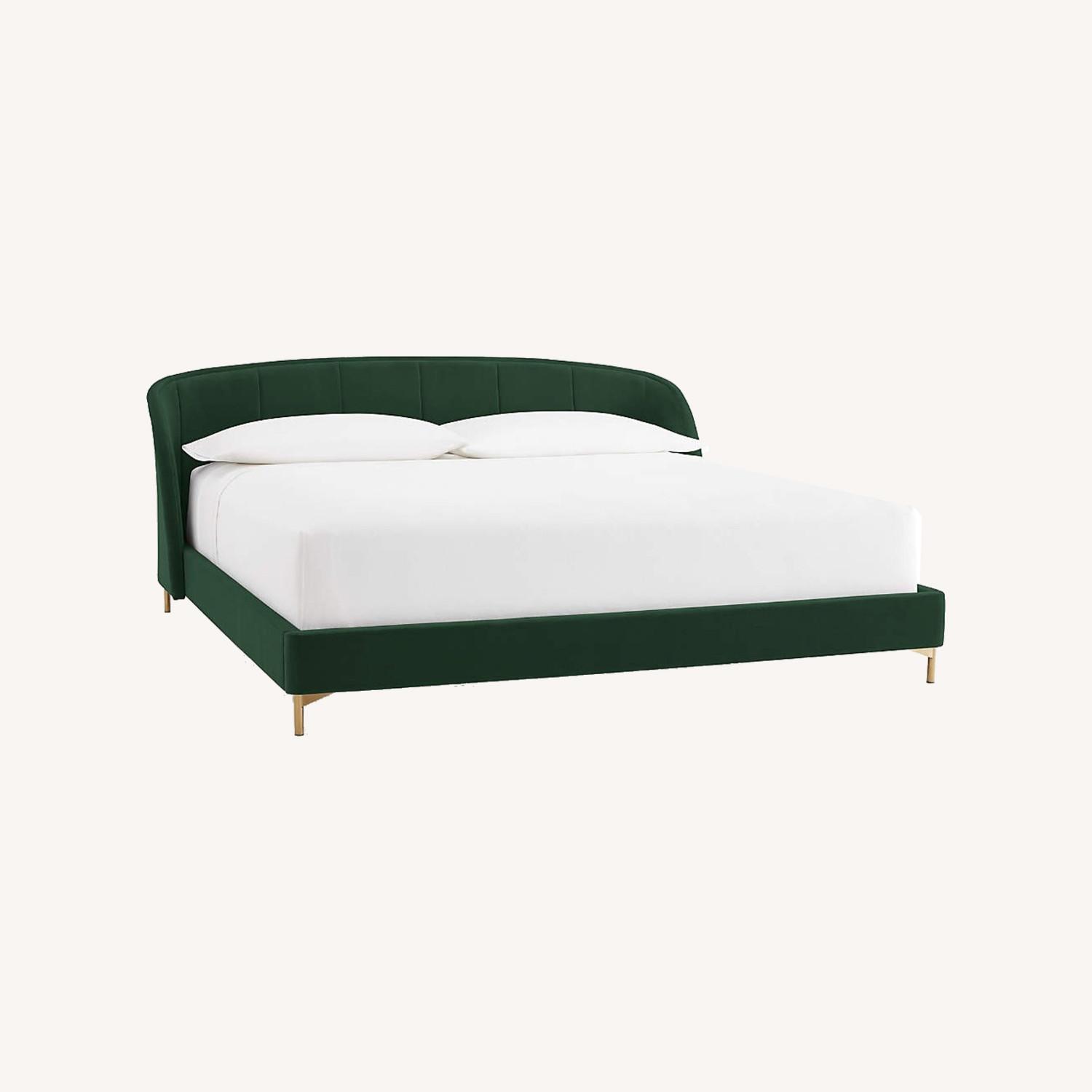 Crate & Barrell Ava Emerald Queen Bed AptDeco