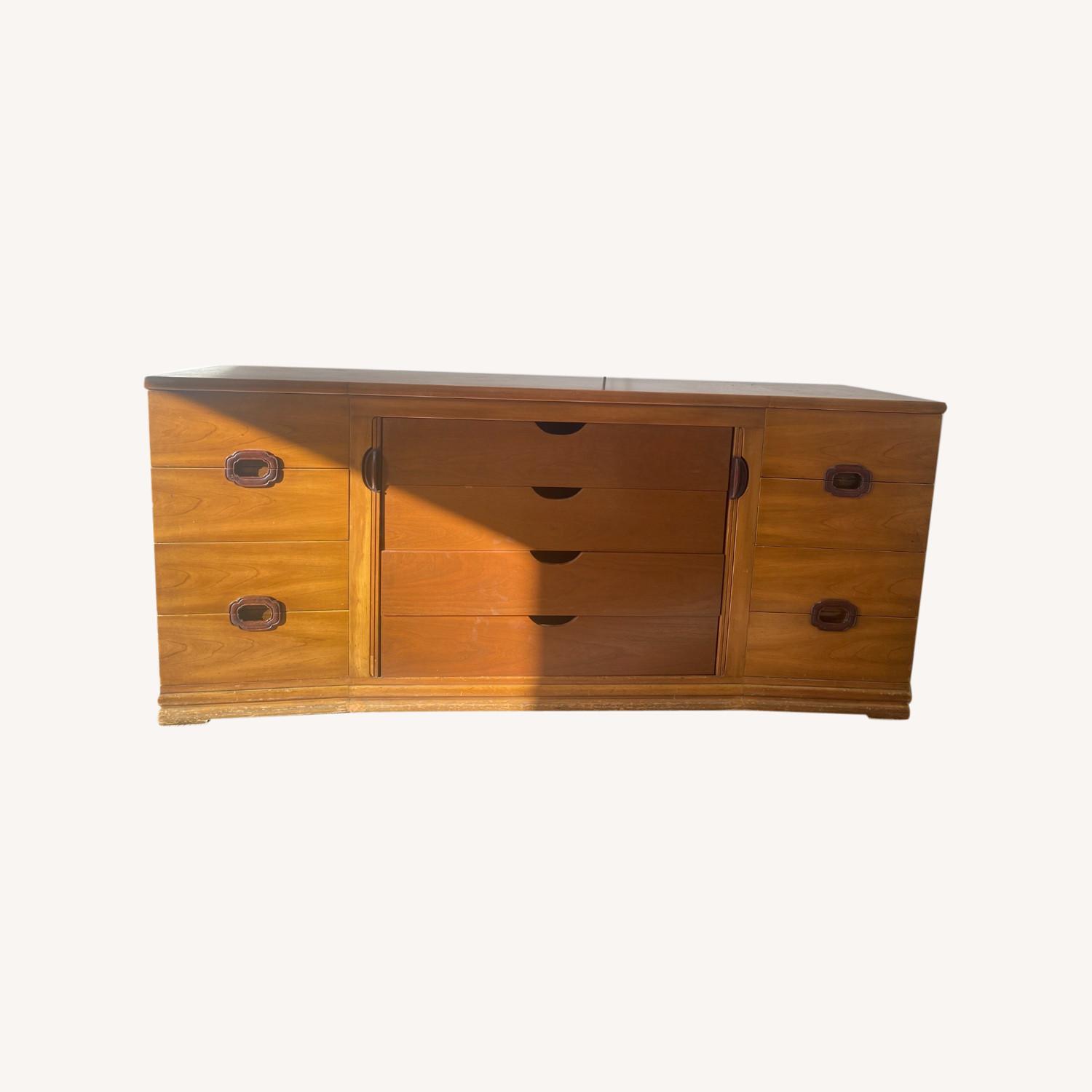 RETRO 1940's Walnut and Oak Bedroom Chest - image-0
