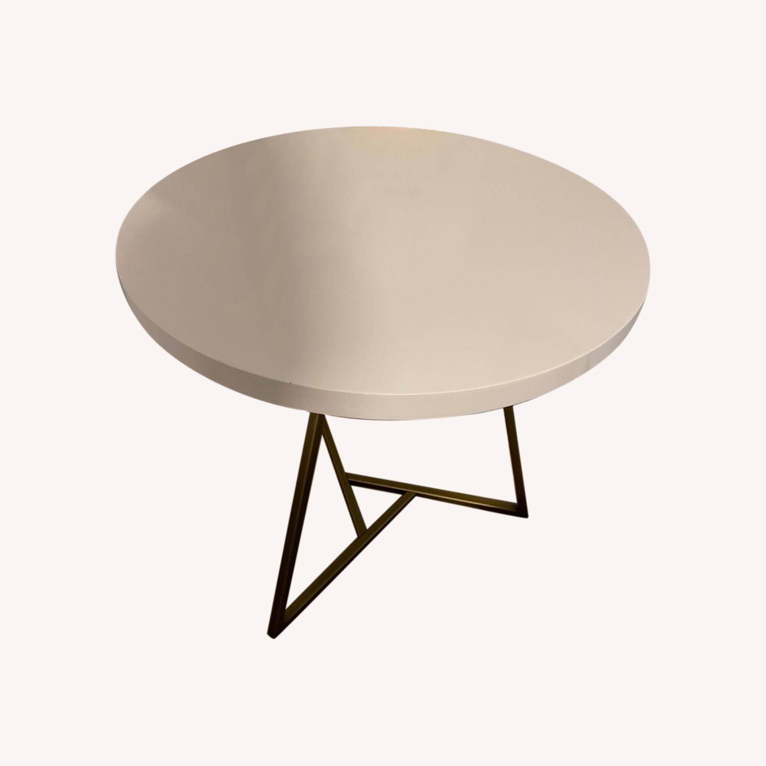 West Elm Lacquer Top Caf Table - image-0