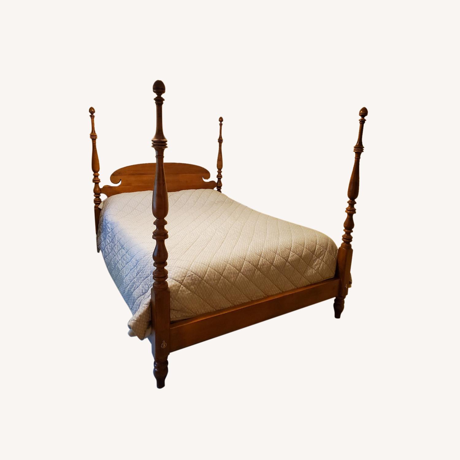 Ethan Allen, Maple, Queen Four Post Bed Frame - image-0