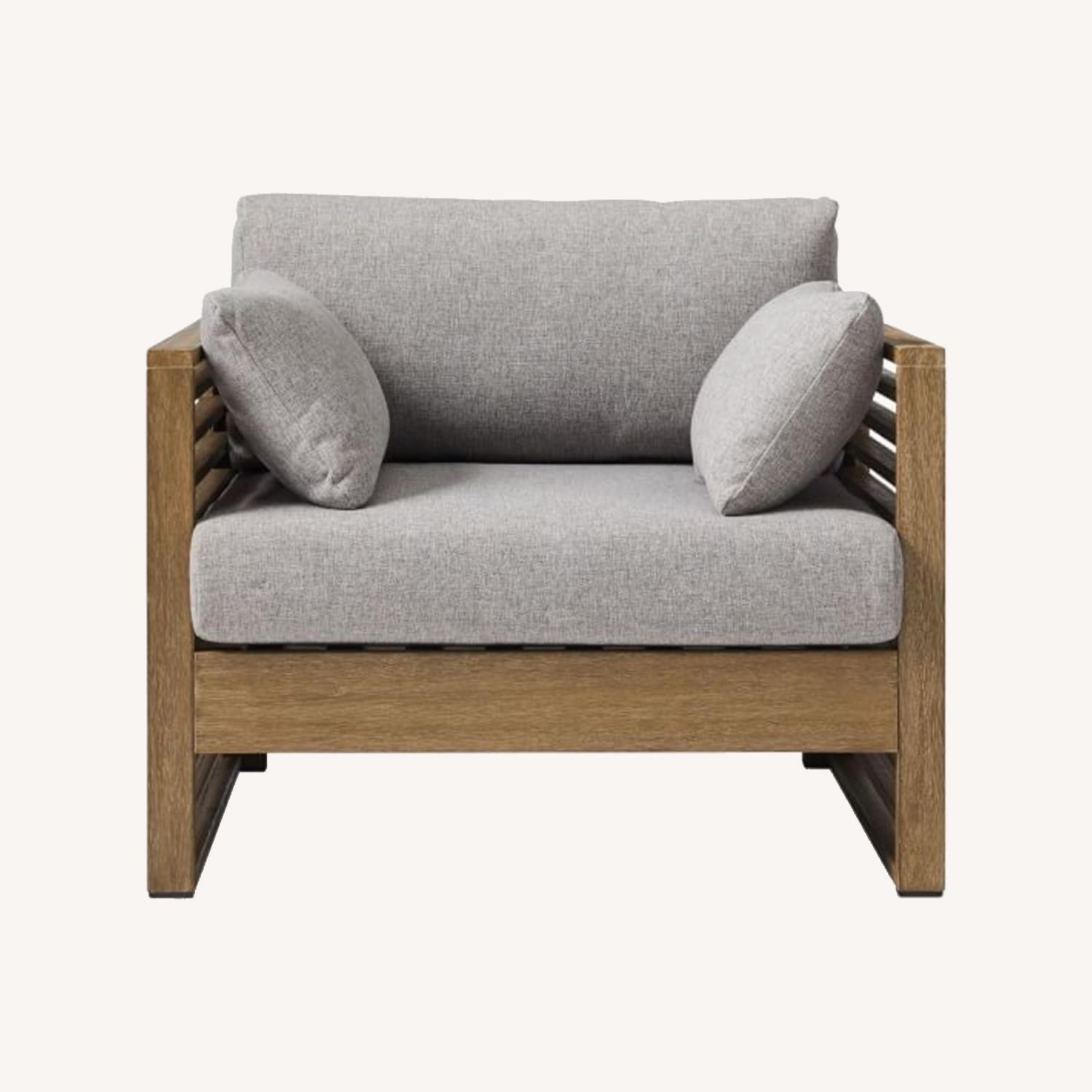 West Elm Santa Fe Slatted Outdoor Lounge Chair - image-0