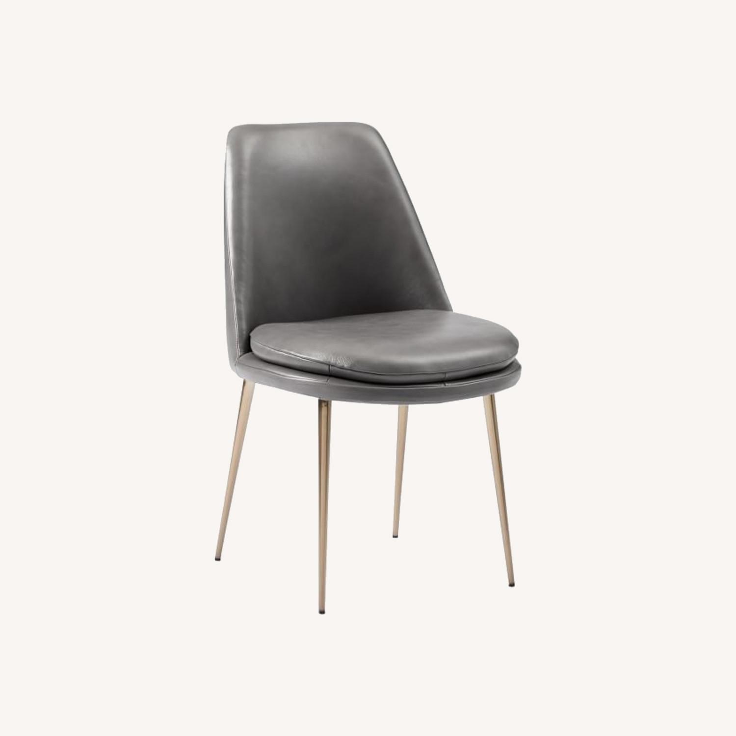 West Elm Finley LowBack Leather Dining Chair AptDeco