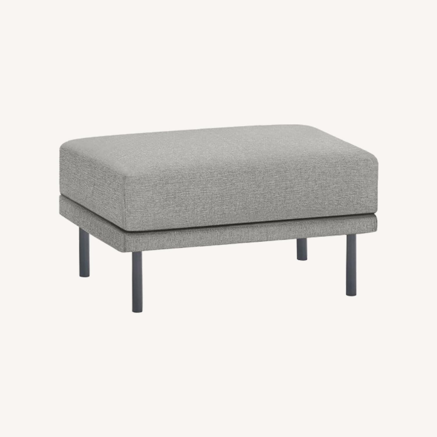 The Range Ottoman in Stone Gray - image-0