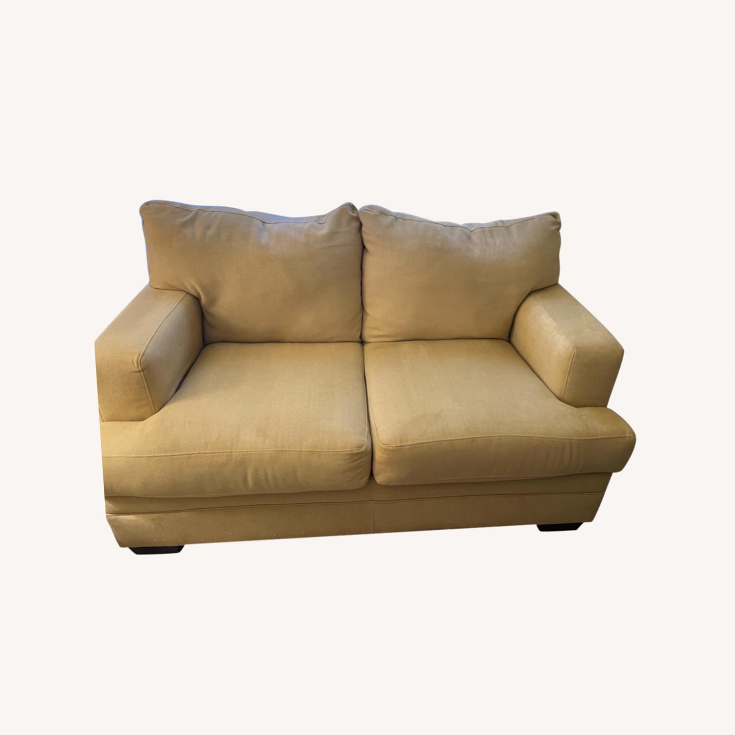 Jennifer Convertible LoveSeat Gold Color AptDeco