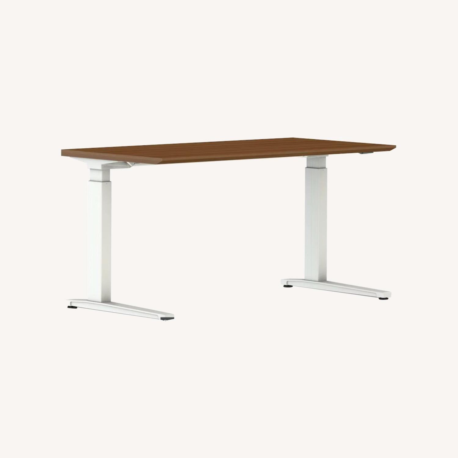 Herman Miller Renew Sit Stand Desk Walnut - image-0