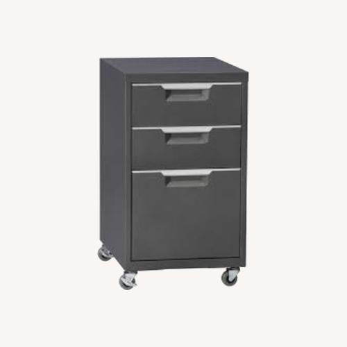 Used CB2 TPS Dark Gray 3-Drawer Filing Cabinet for sale on AptDeco