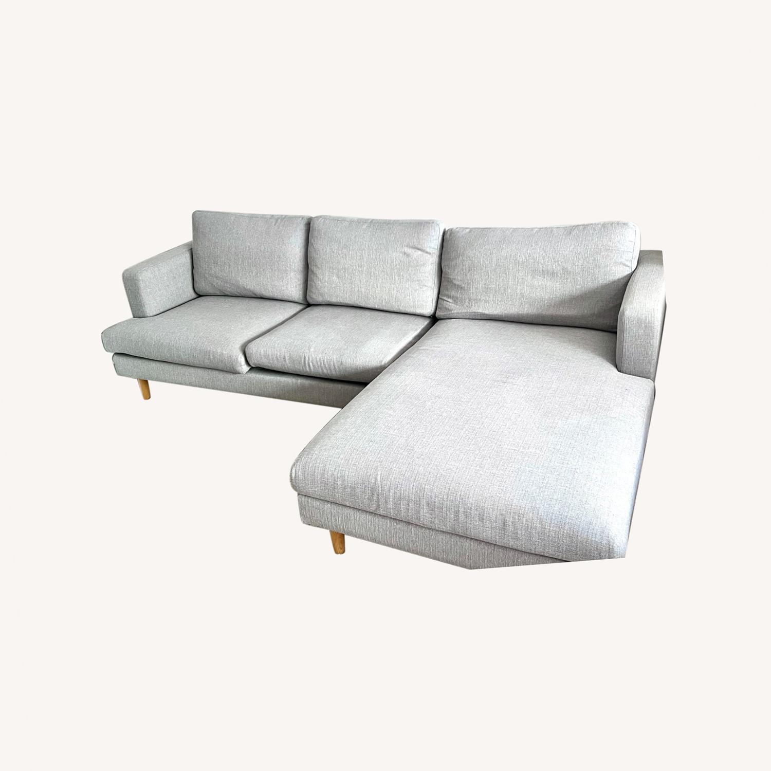 Castlery Light Grey Tana Chaise Sectional Sofe - image-0