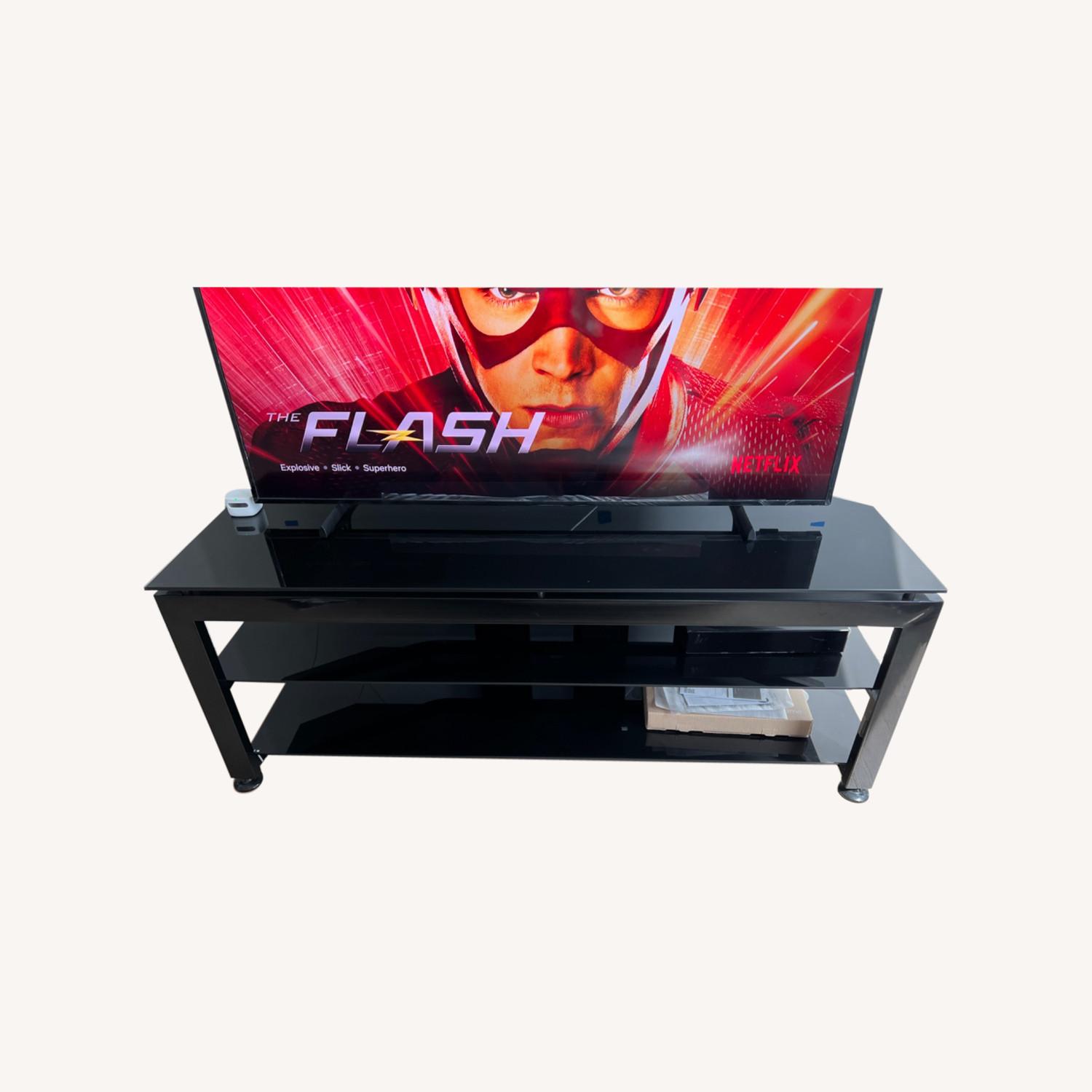 Bush Furniture Tempered Black TV Stand - image-0