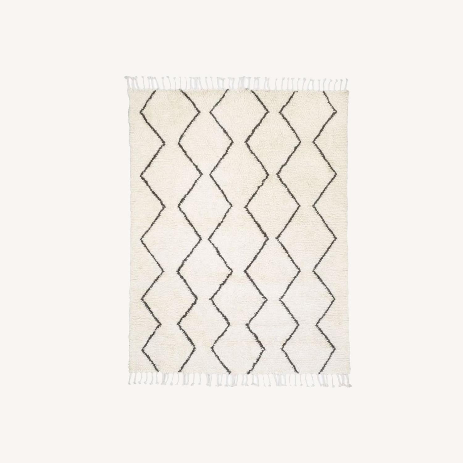 West Elm Souk Wool Ivory Rug 5x8 AptDeco