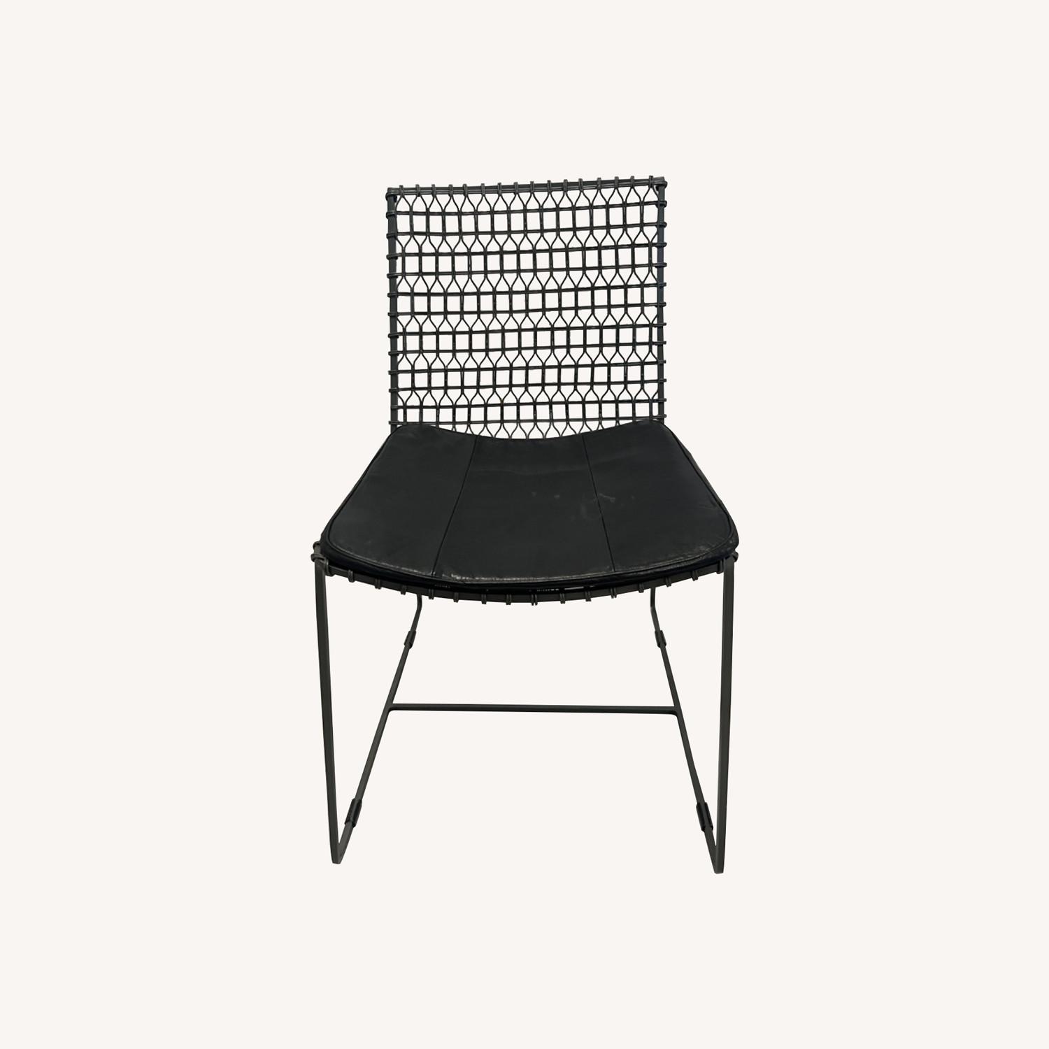 Crate & Barrel Tig Metal Dining Chair AptDeco