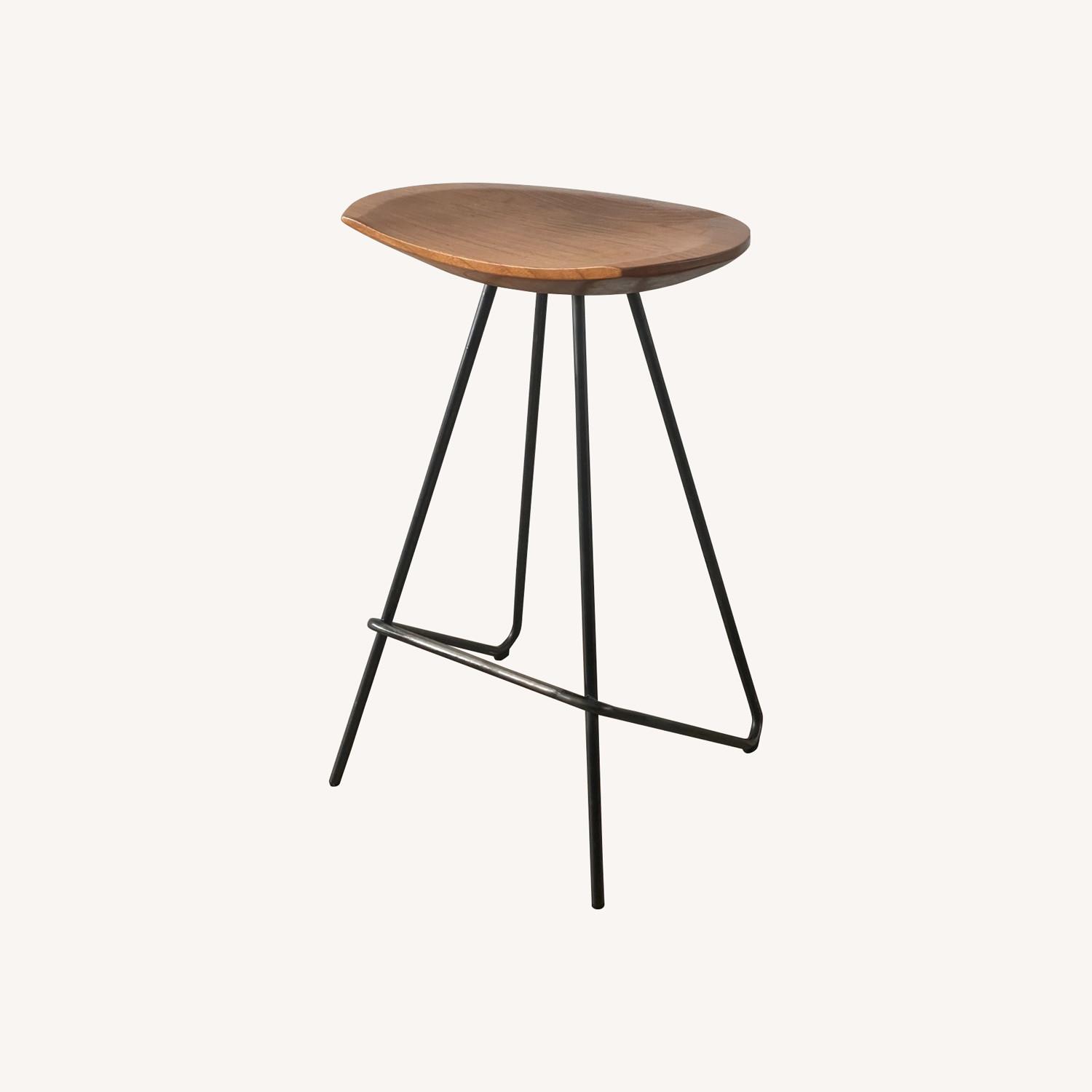 From The Source Perch Stool - Wood & Iron - image-0