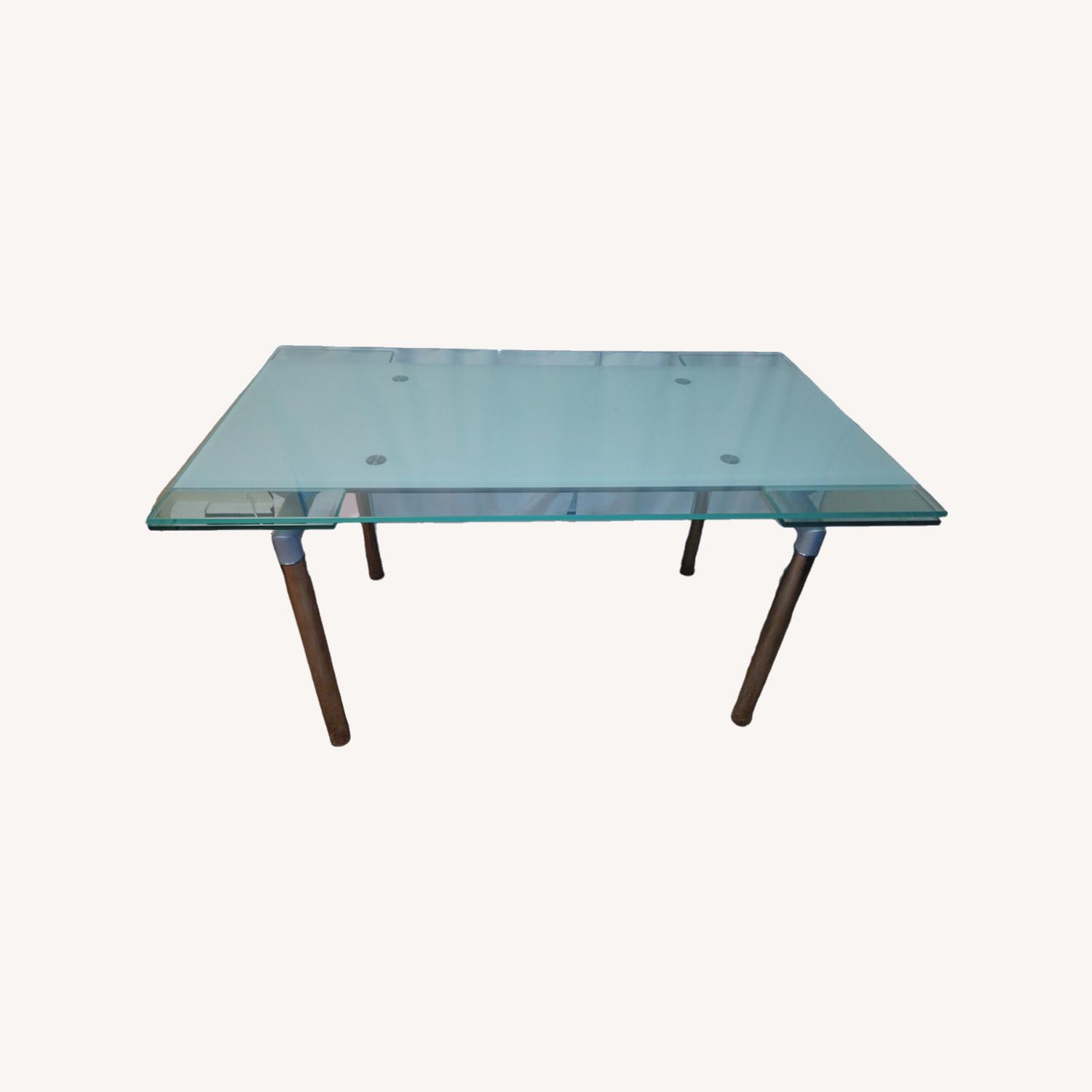 Italian Extendable Chrome & Glass Table 1960s AptDeco