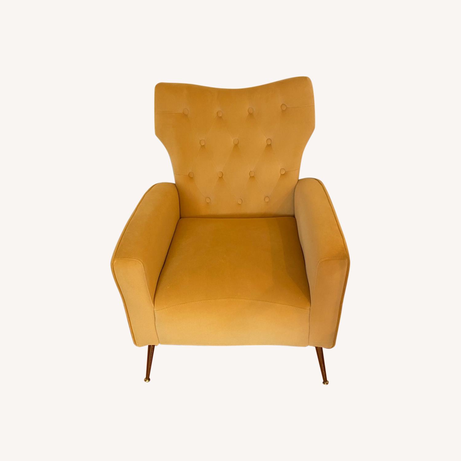 Wingback Accent Button Tufted Armchair AptDeco