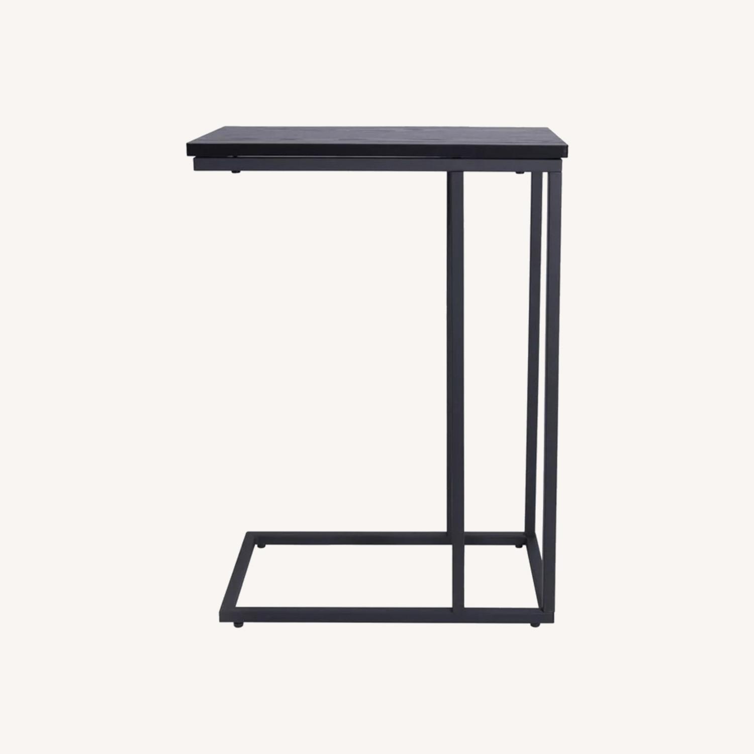 Black 25'' Tall End Table AptDeco