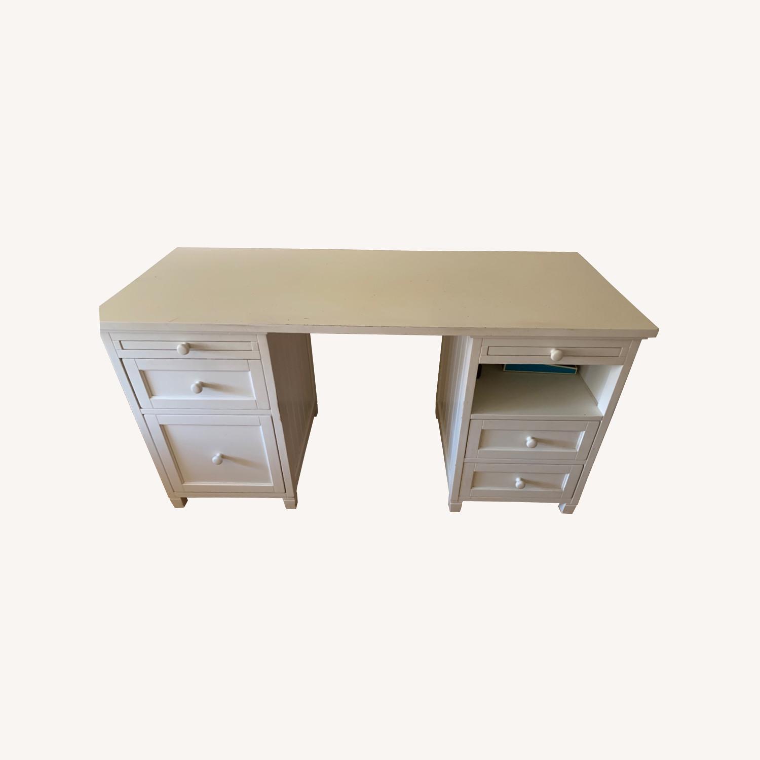 White Pottery Barn Desk AptDeco