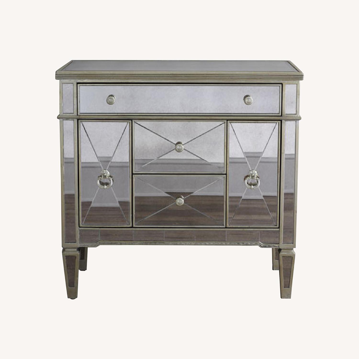 Horchow Mirrored Chest / Nightstand - image-0
