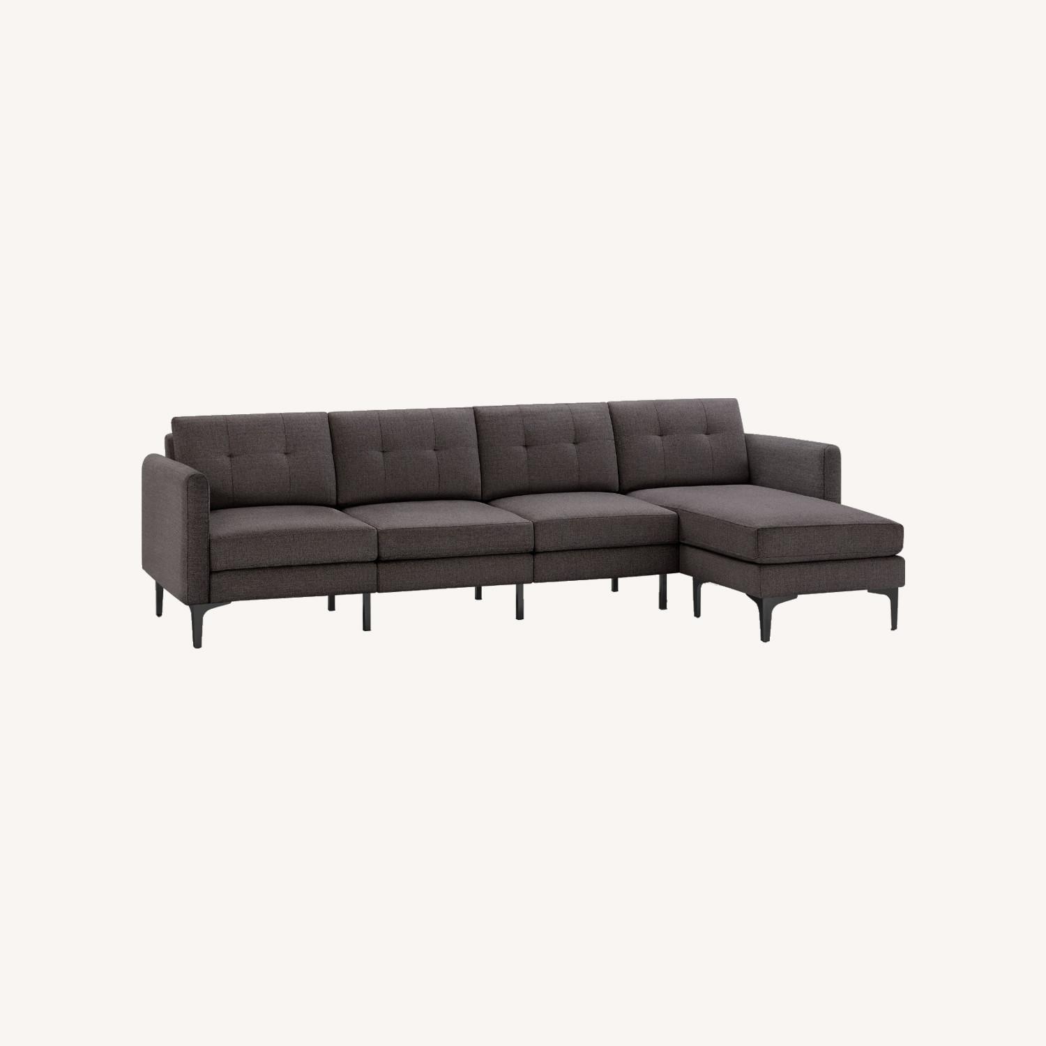 Burrow The Nomad King Sectional Sofa in Charcoal AptDeco