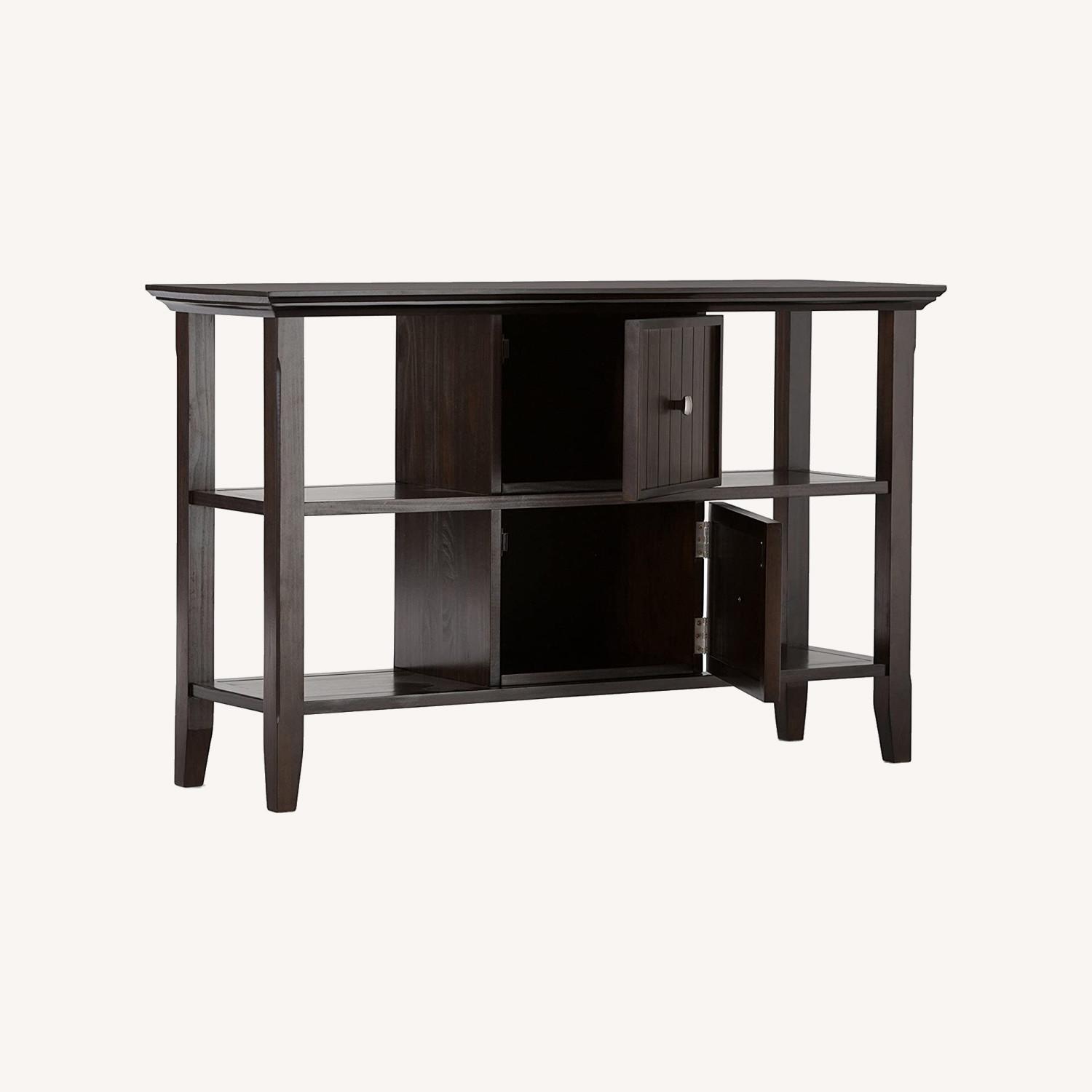 Elegant Solid Wood Walnut Console - image-0