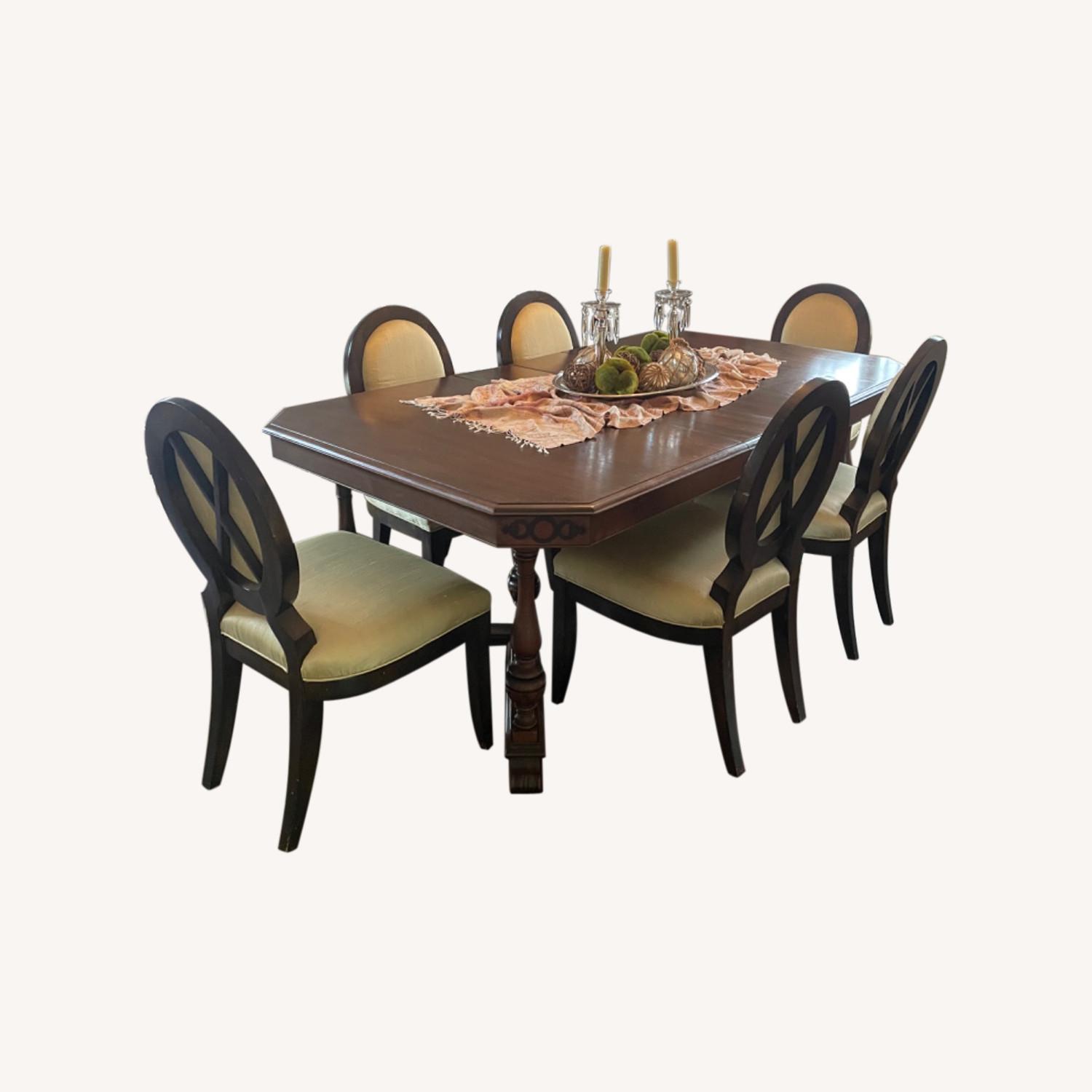 Vintage Table & Custom Built Dining Chairs AptDeco