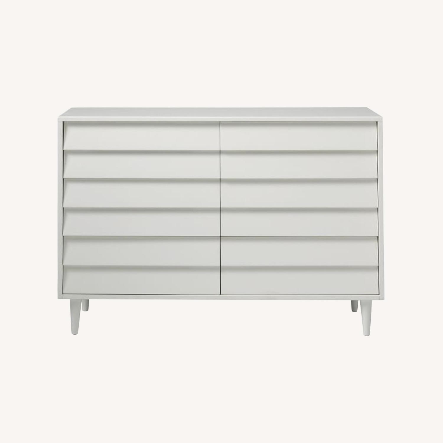 West Elm Pippa (48") Opp 6 Drawer Dresser, White - image-0