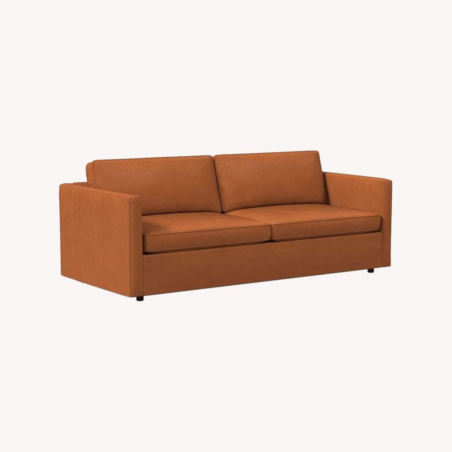West Elm Harris Leather Sofa AptDeco