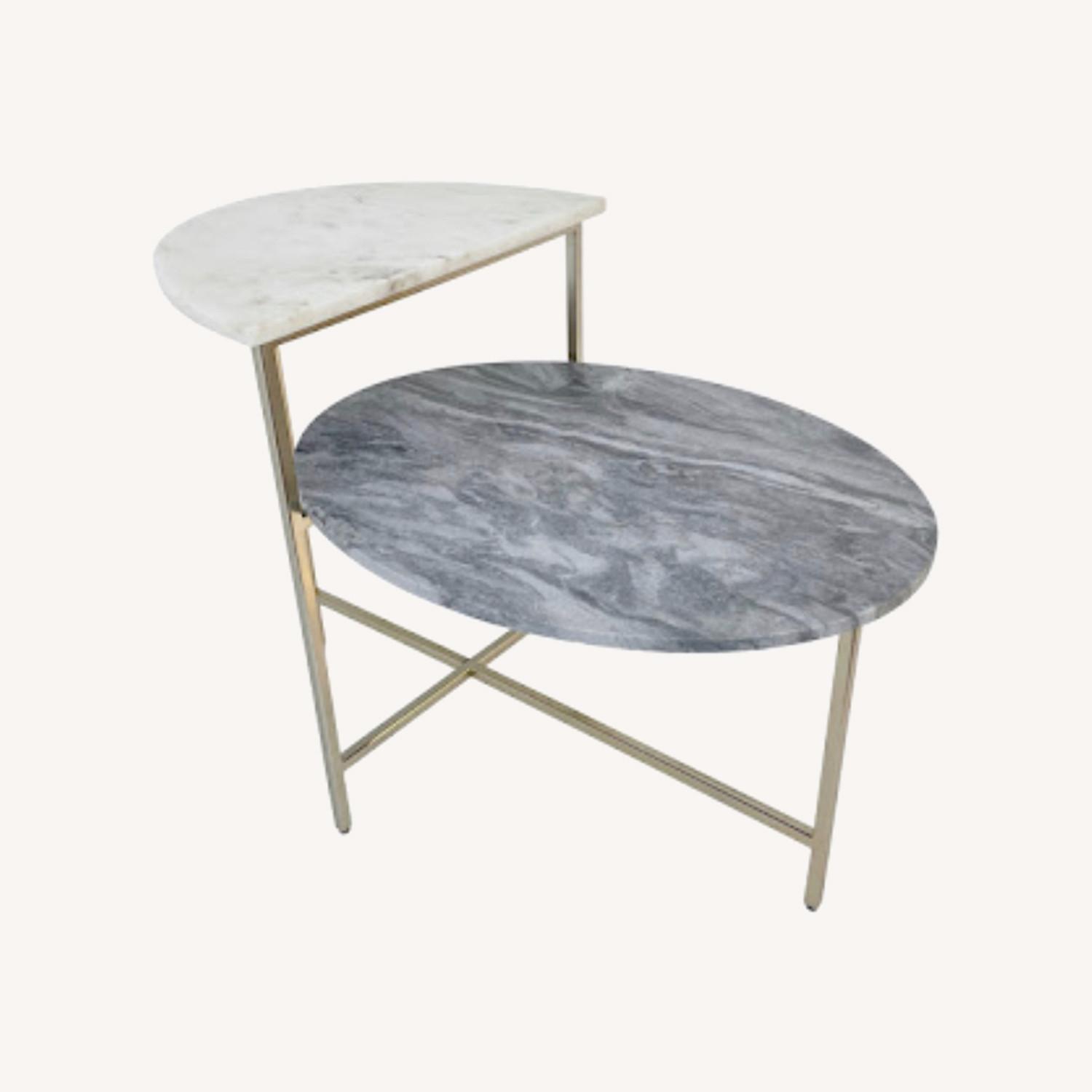 West Elm Marble Oval Coffee Table AptDeco