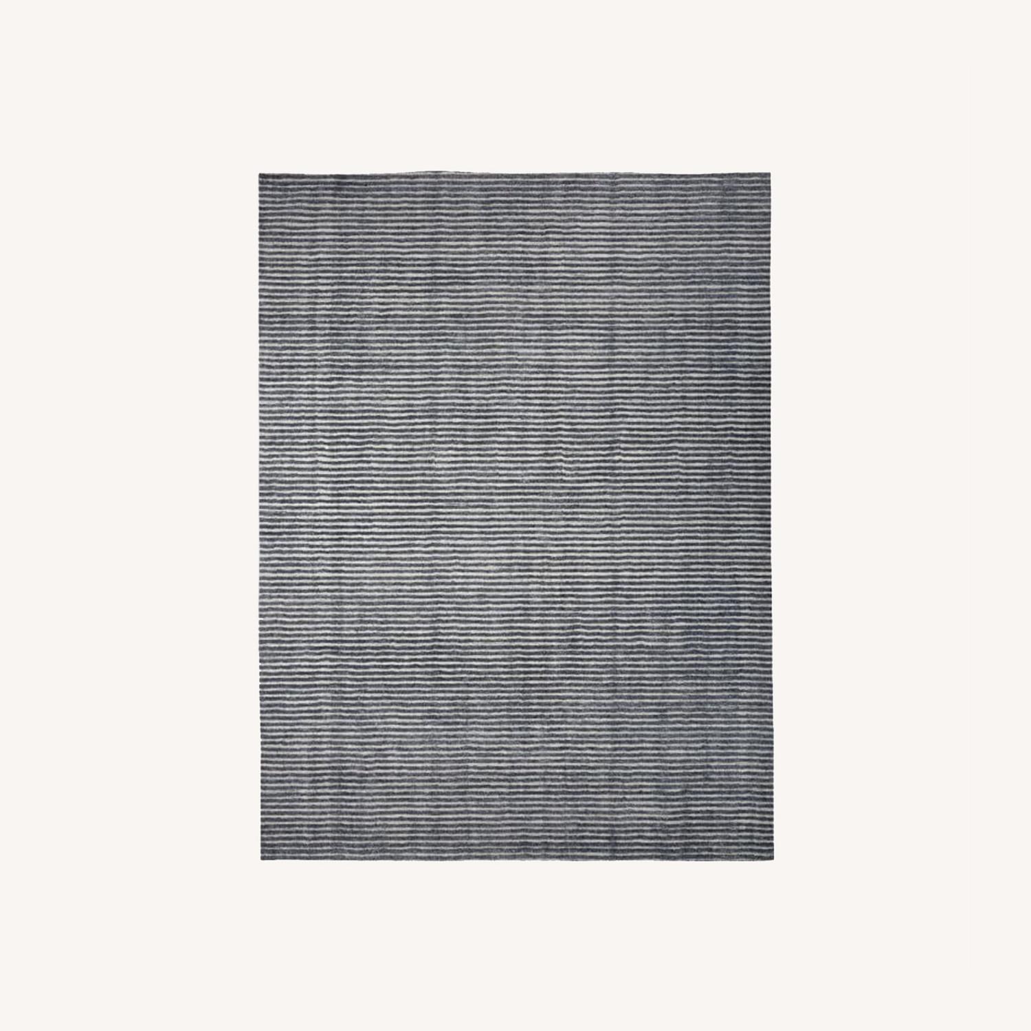 West Elm Terra Stripes Rug, 5x8, Slate AptDeco