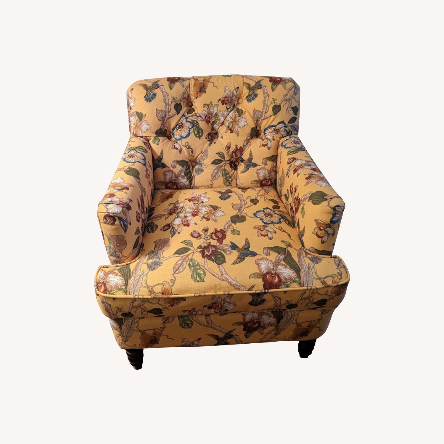 Target Yellow Floral Armchair AptDeco