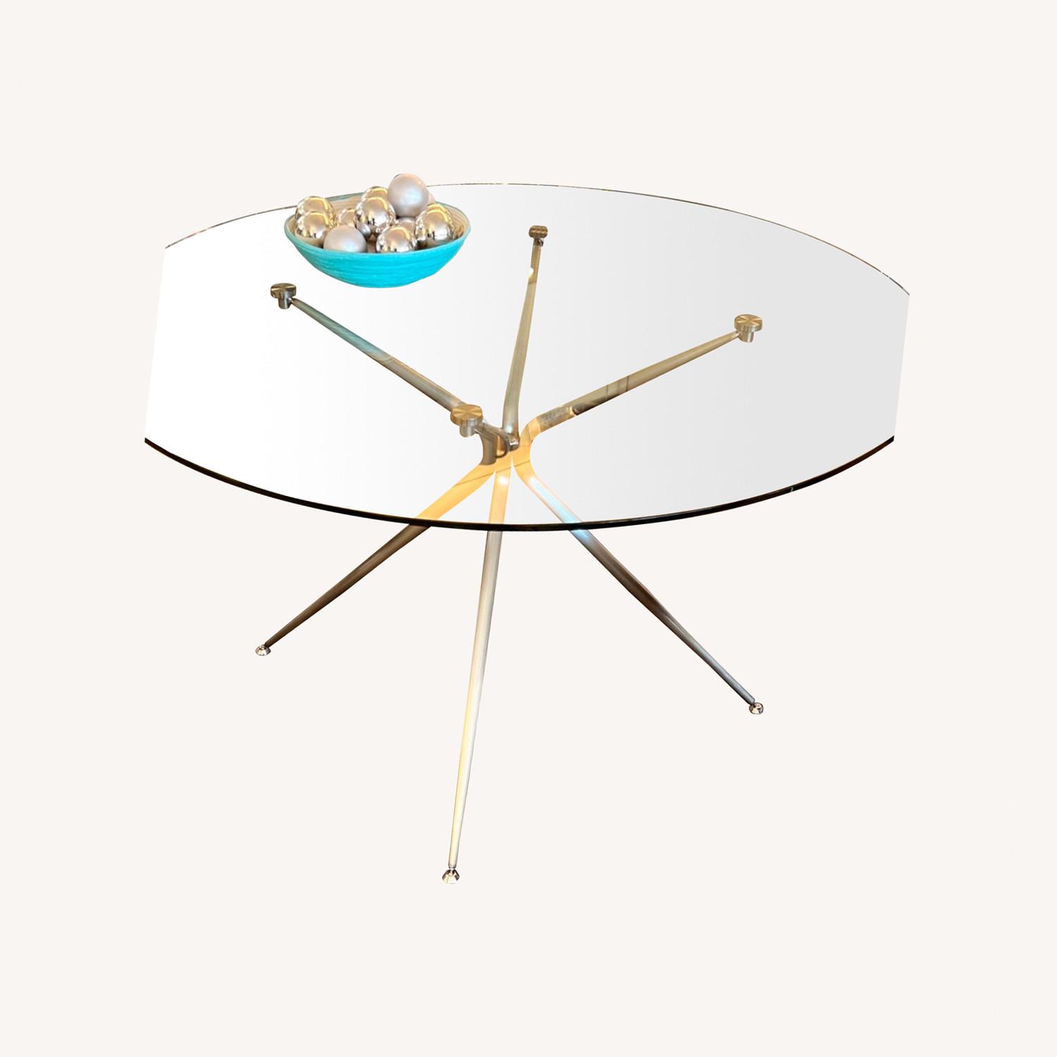 West Elm Round Glass Dining Room Table AptDeco