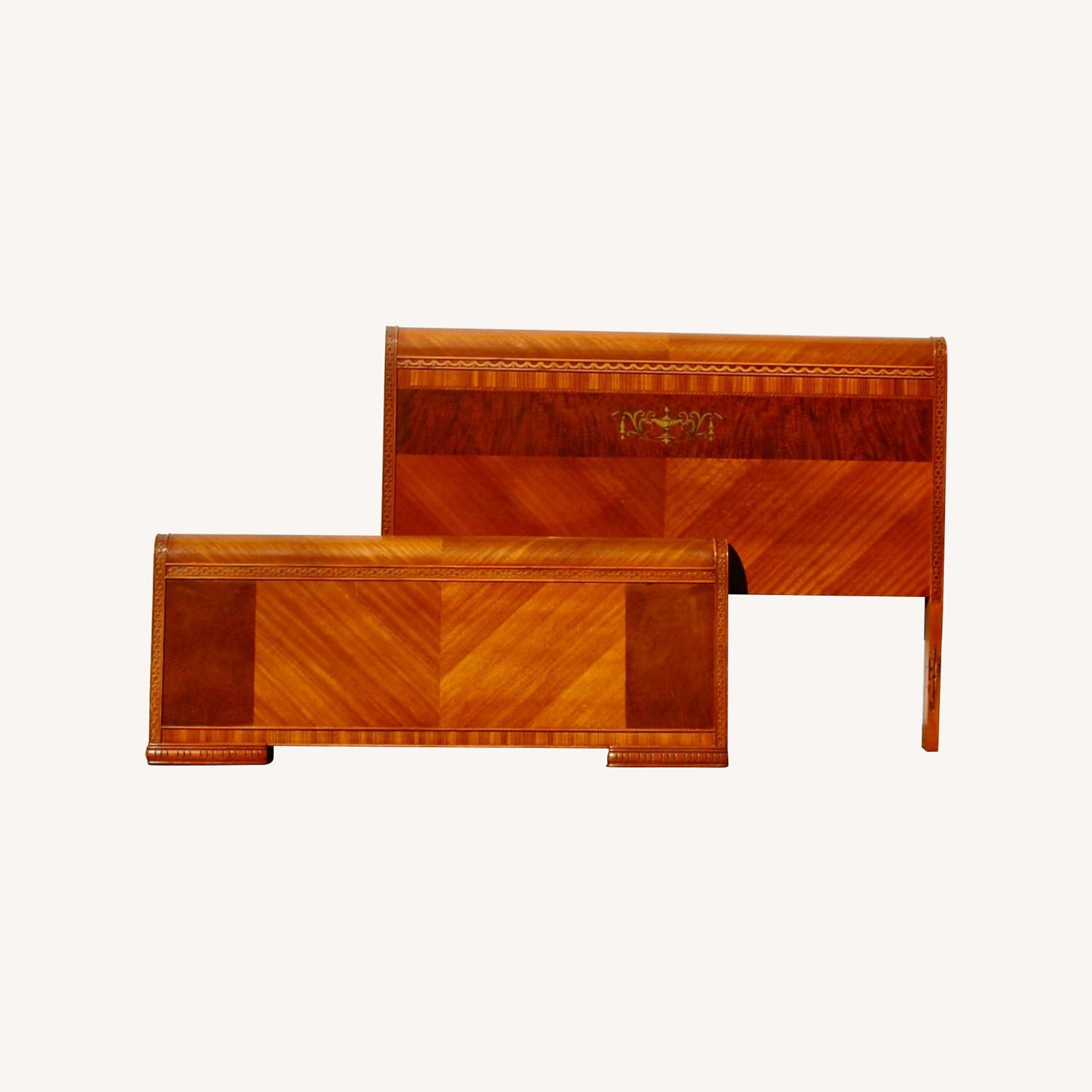 Art Deco Queen Size Headboard/Footboard - image-0