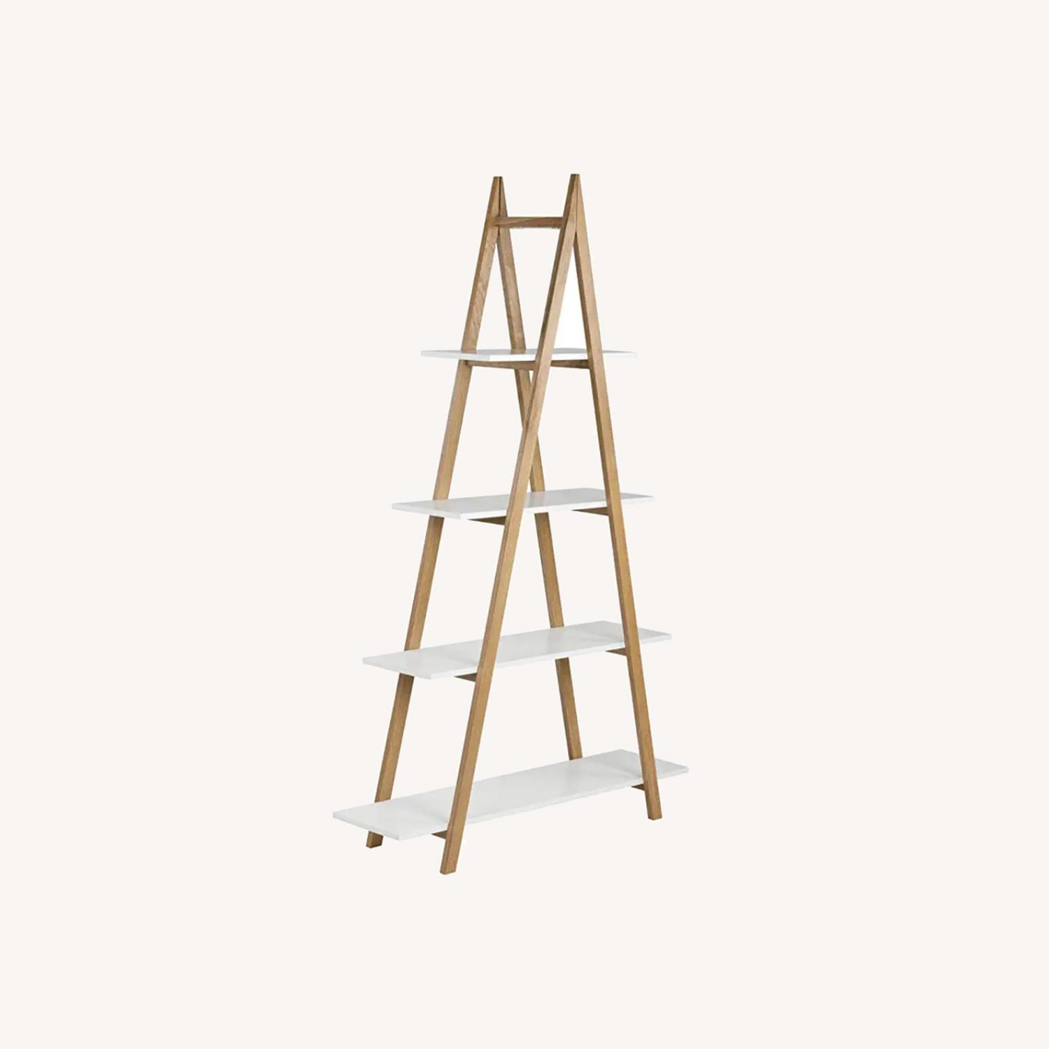 White 5Shelf Ladder Bookshelf (Single or Pair) AptDeco