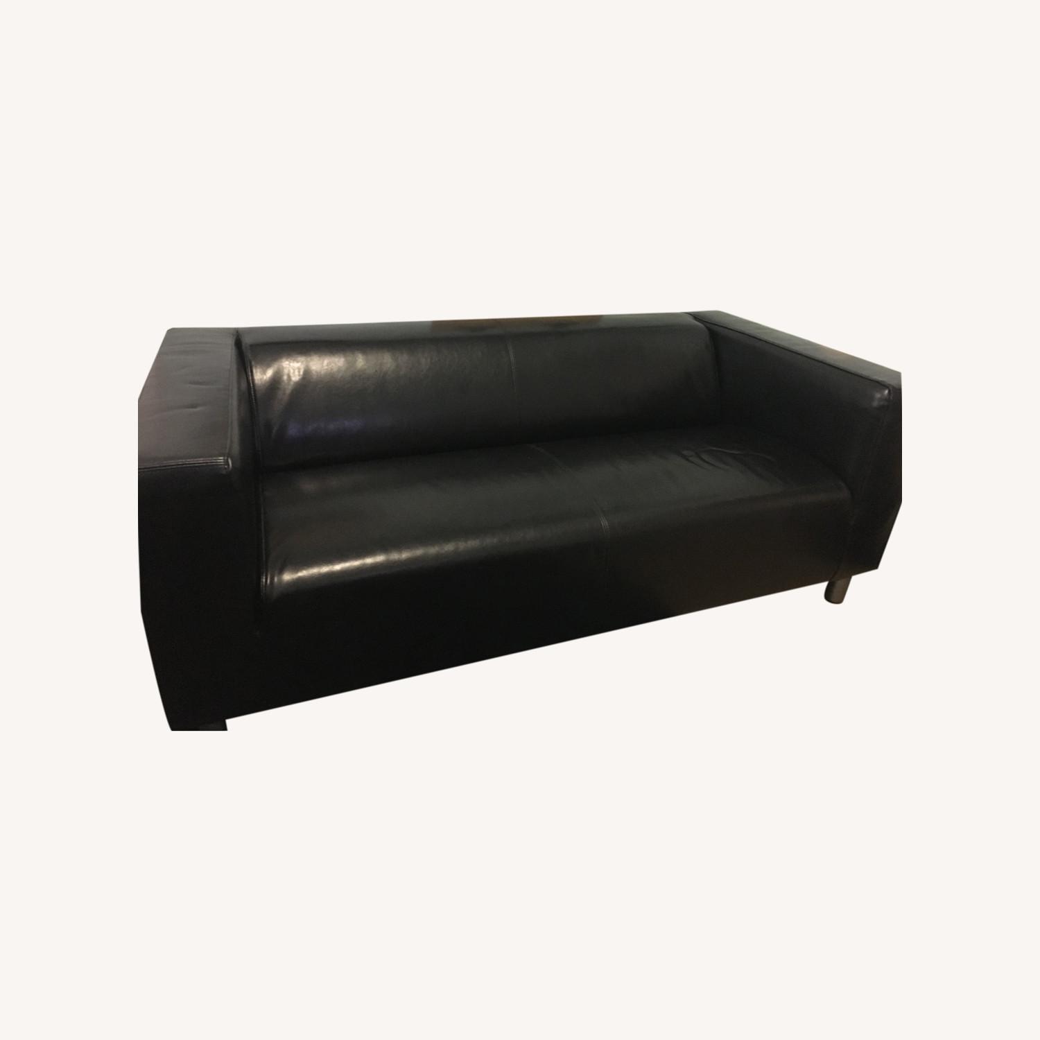 IKEA Loveseat Sofa (Black) - image-0