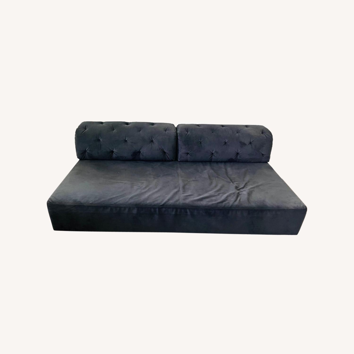 West Elm Tillary Tufted Convertible Sofa AptDeco
