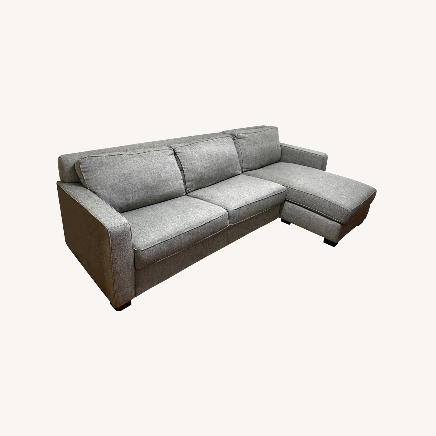 West Elm Sleeper Sectional w/ Storage Chaise AptDeco