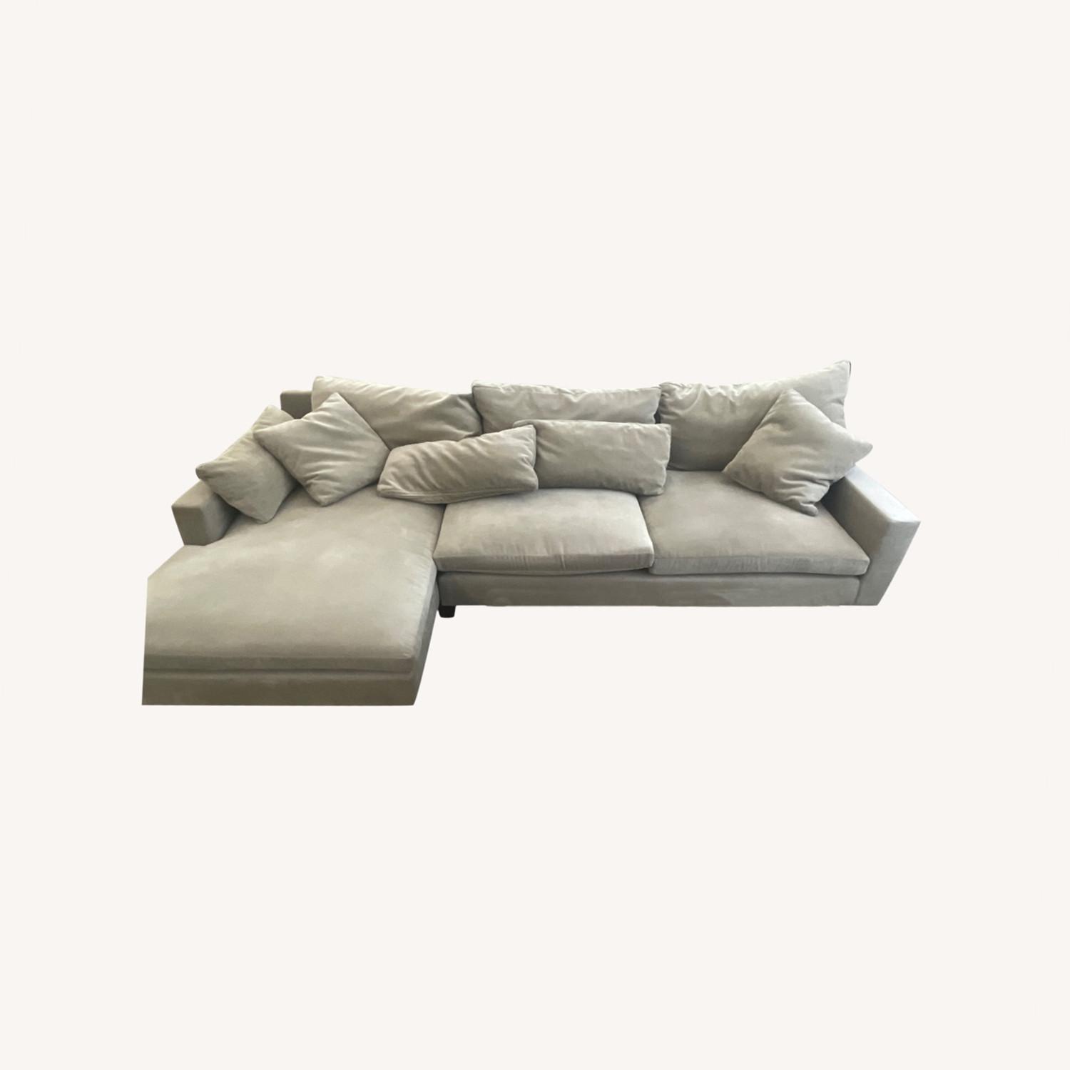 West Elm HarmonyLight Taupe Chaise Sofa AptDeco