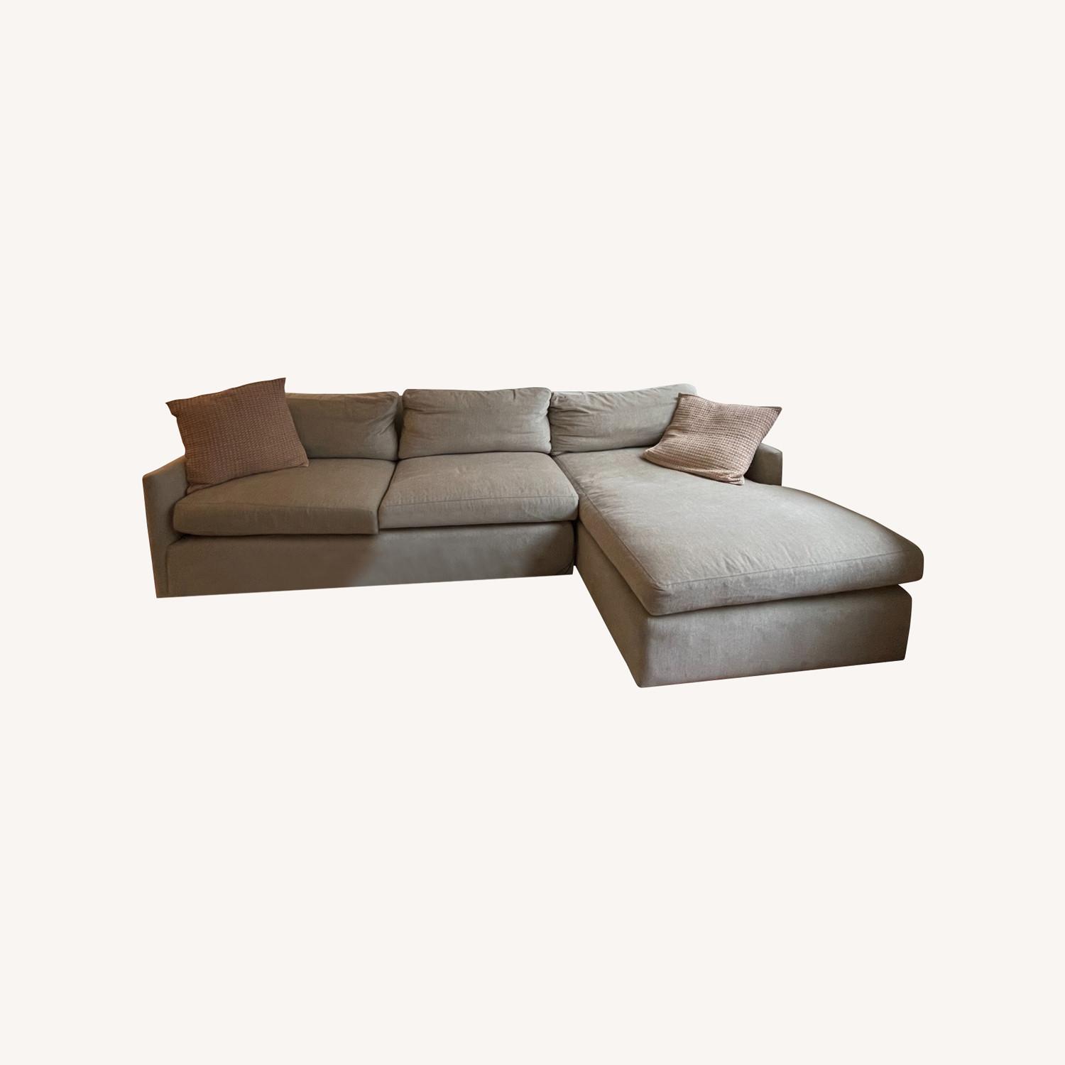 Macy's 2-Piece Gray Sectional - image-0
