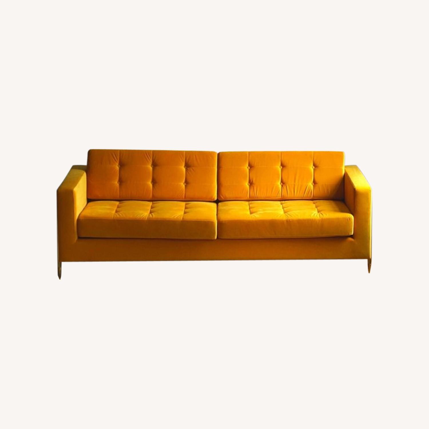 Modern Velvet Sofa with Stunning Legs - image-3