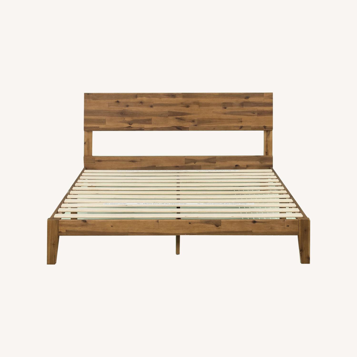 Modern Low Profile Minimalist Wood Queen Bed - image-7